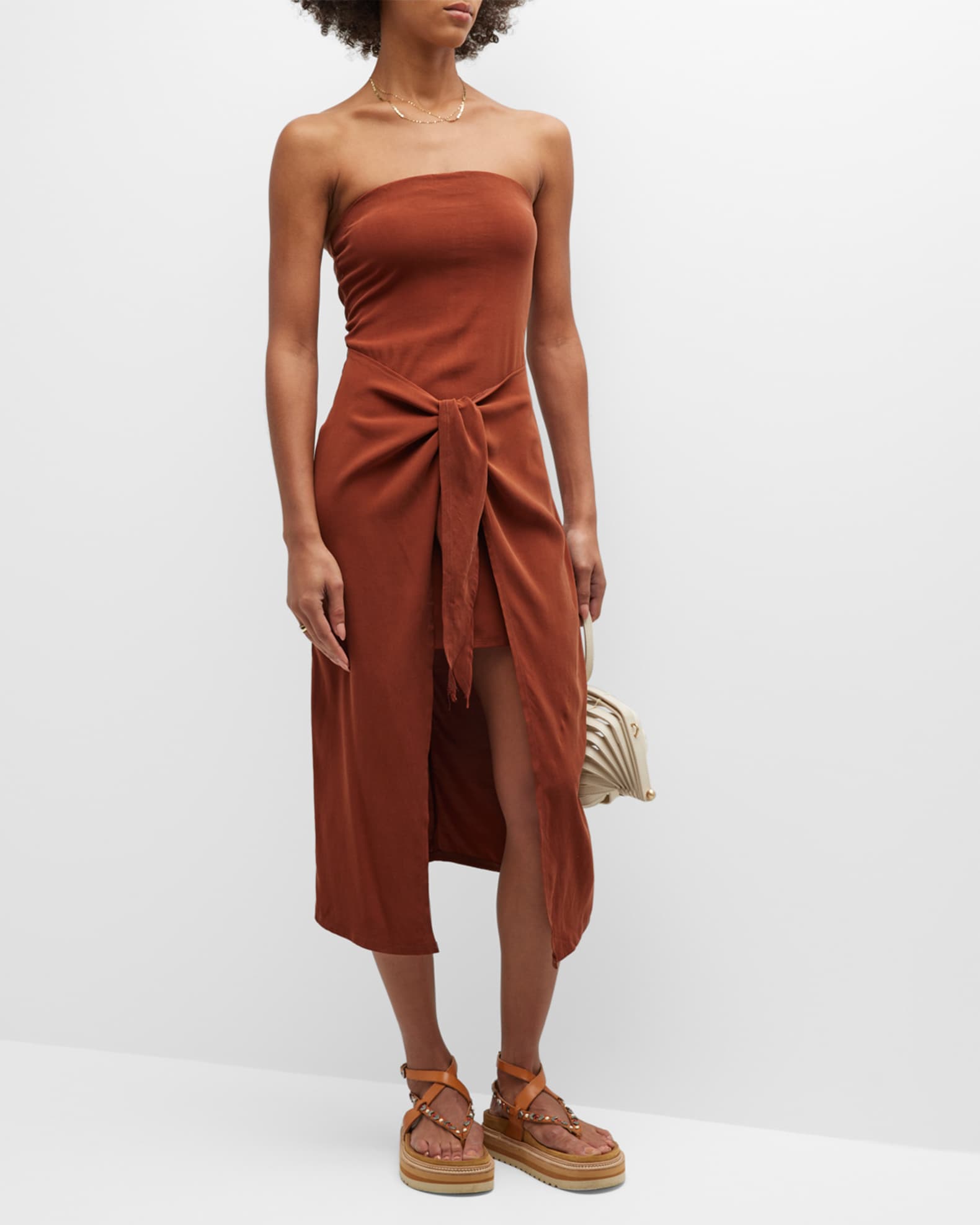 The Anna Midi in Malibu aka, the perfect strapless slip dress 💯 😍  #resaxjojo #resamalibu #annaslipdress