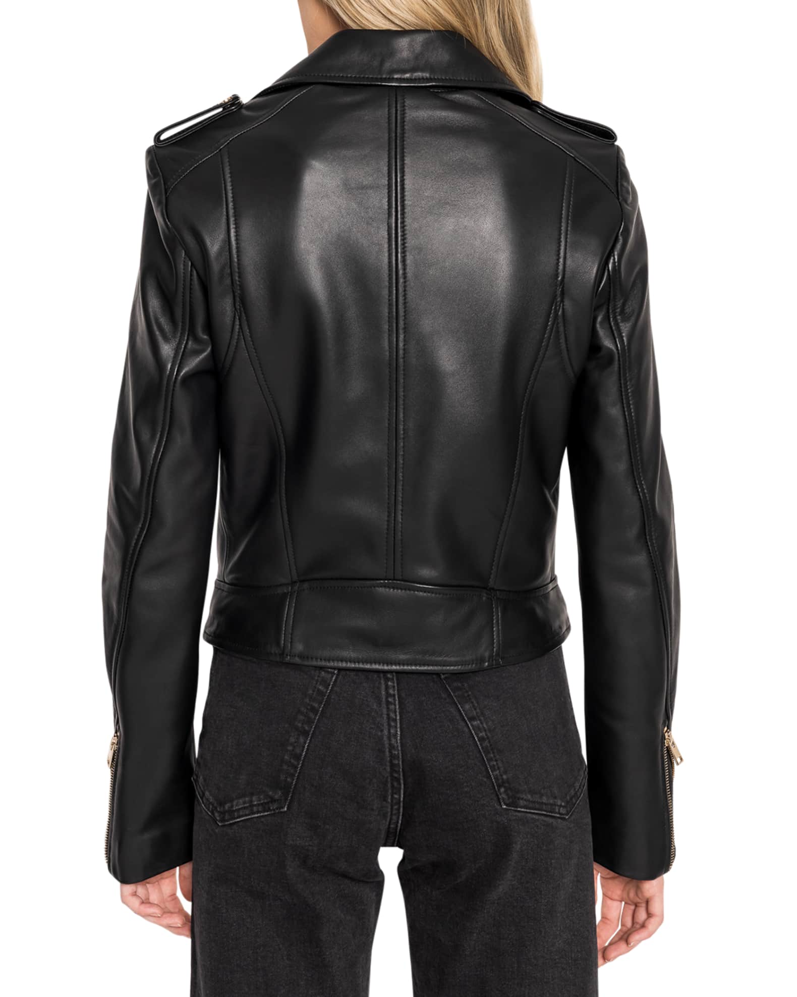 Lamarque donna leather biker jacket sales