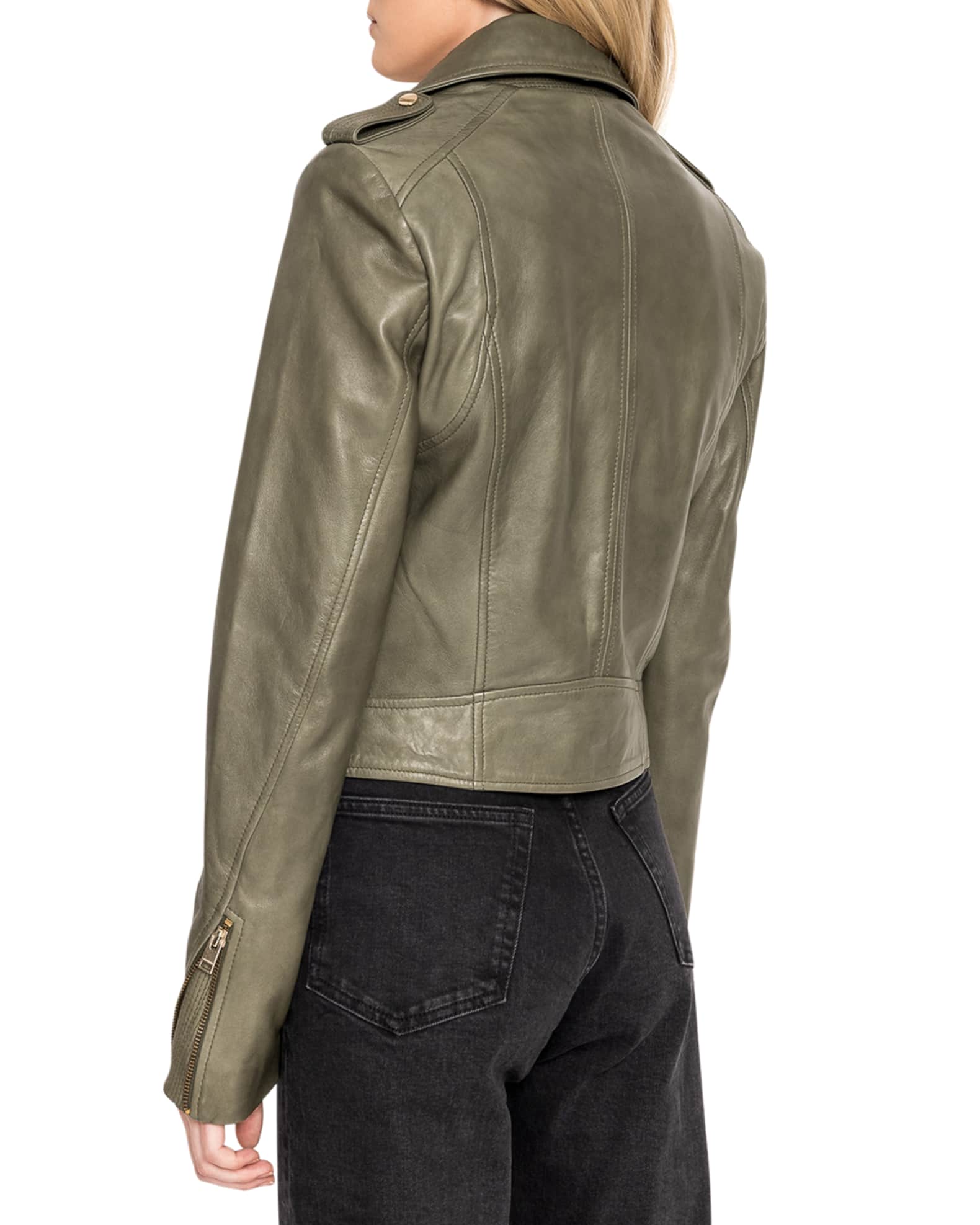 LaMarque Donna Leather Biker Jacket | Neiman Marcus