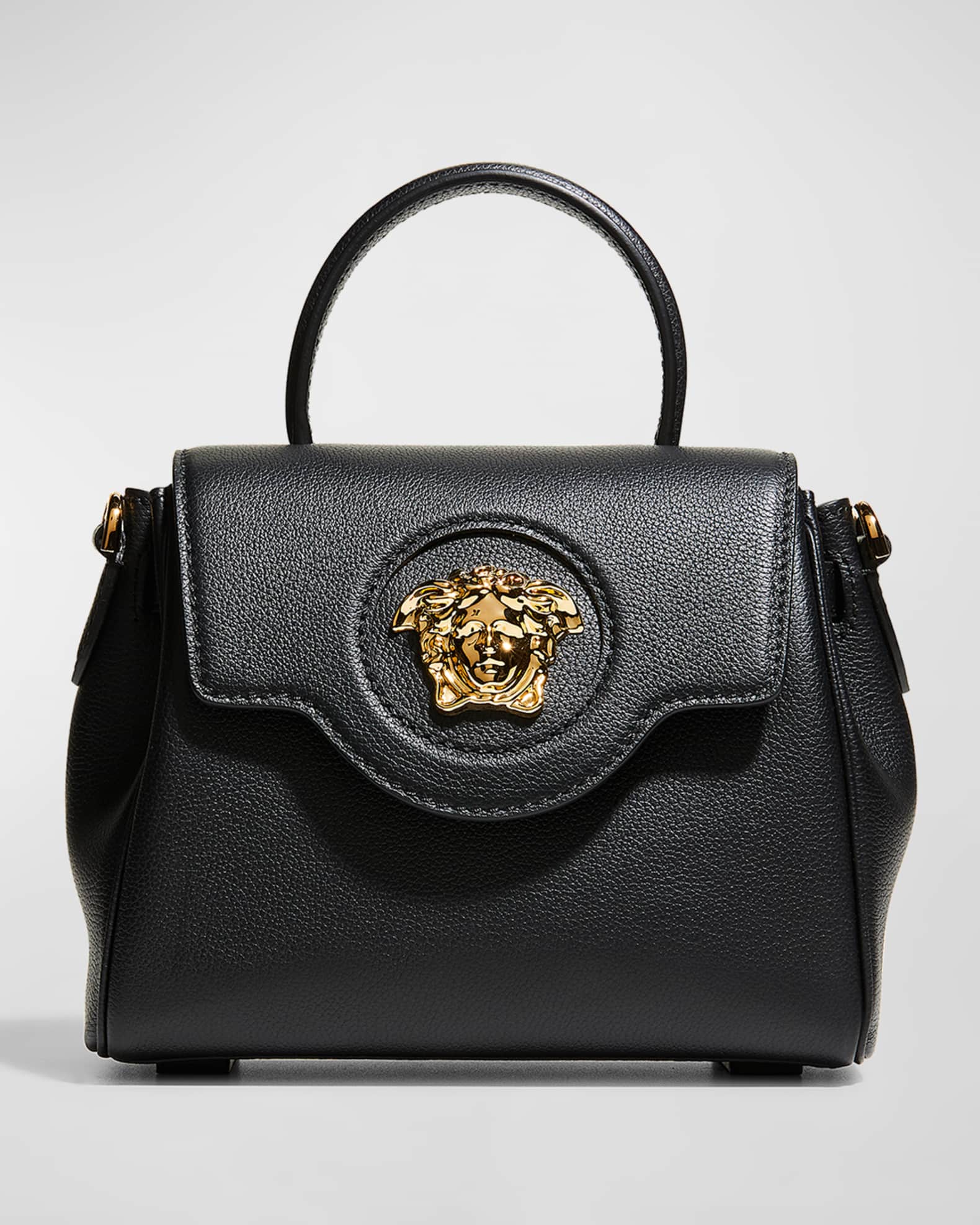 ハンサム♪◇La Medusa ショルダーバッグ◇VERSACE VERSACE La Medusa embellished patent-leather shoulder bag