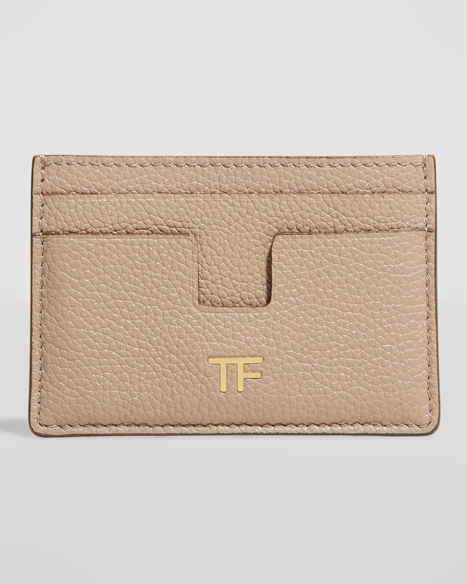 TF Card Holder in Grained Leather 0
