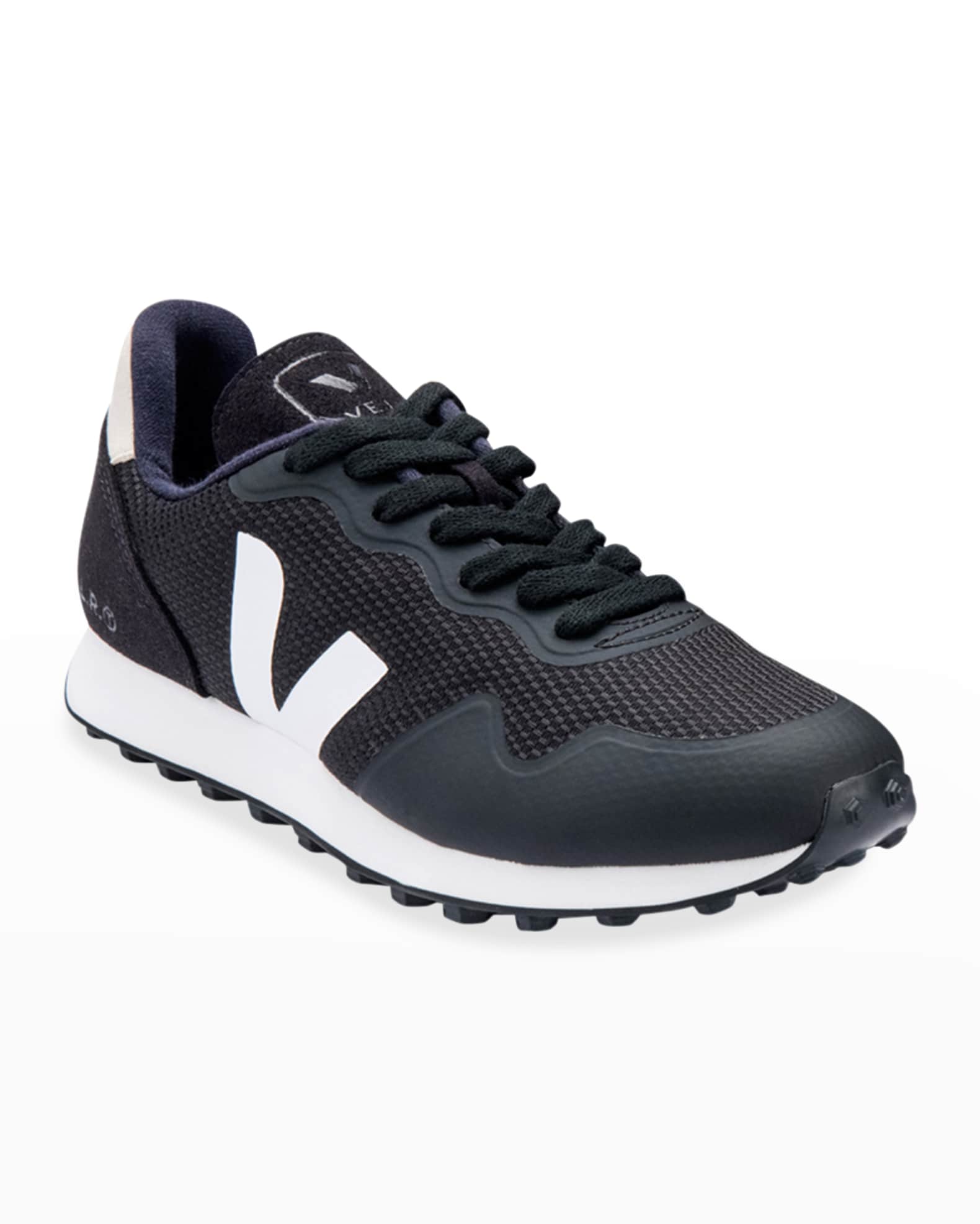 Veja suede and mesh runner sneakers