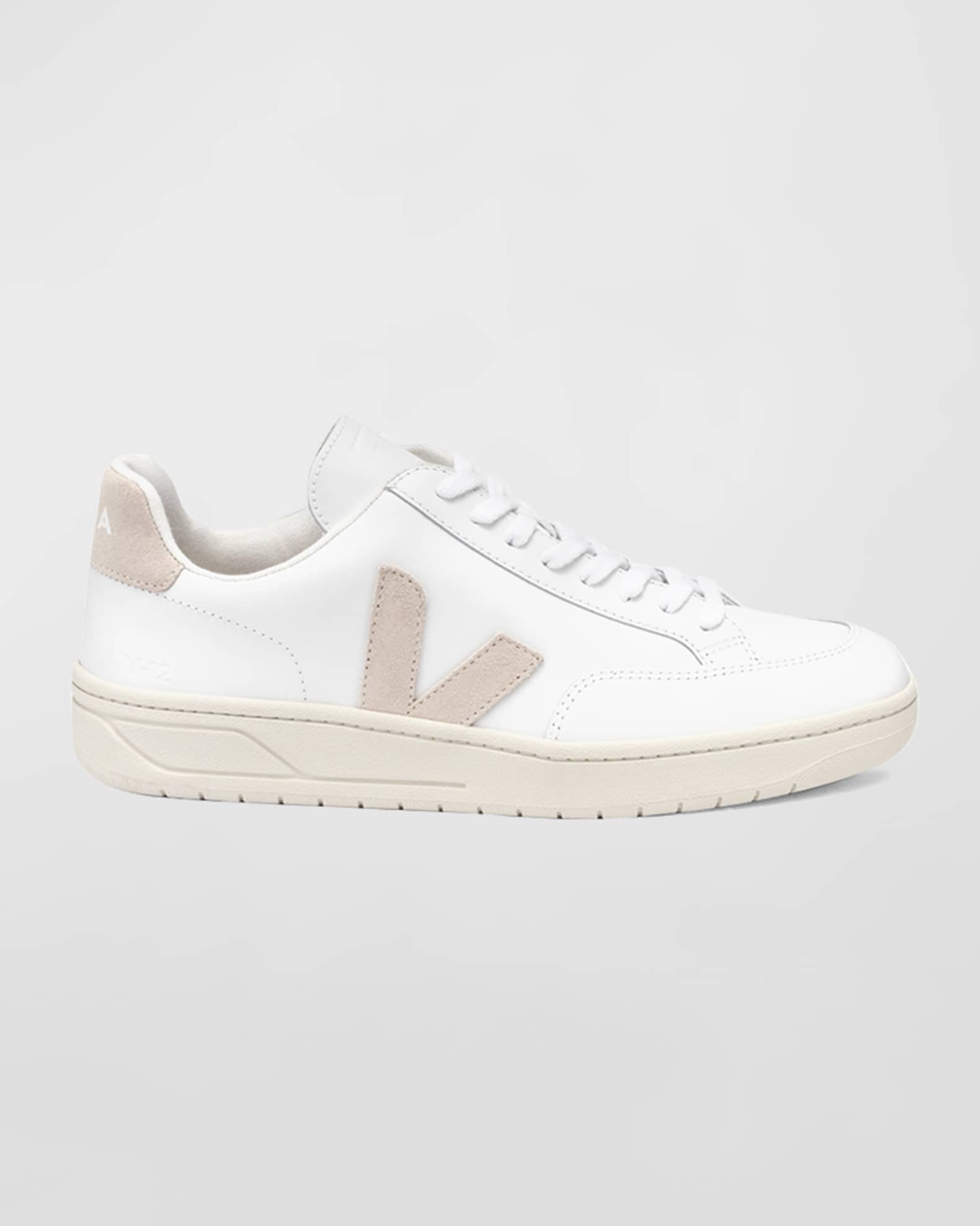 V12 Mixed Leather Court Sneakers 0