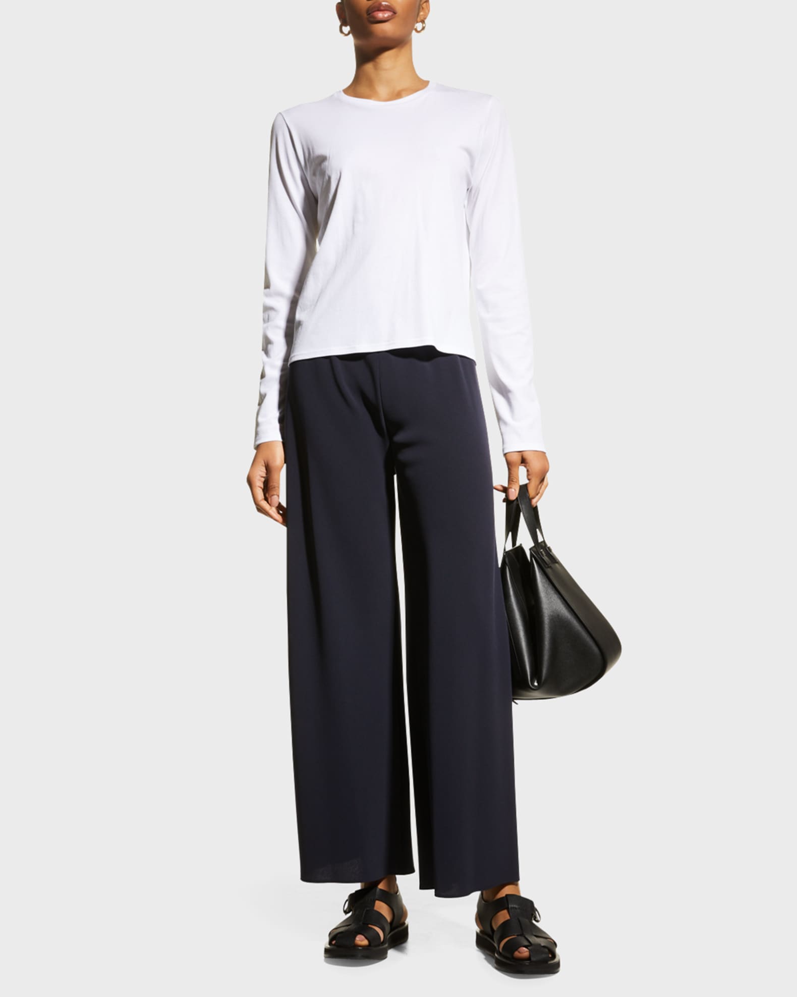 THE ROW Sherman Long-Sleeve Cotton Tee | Neiman Marcus