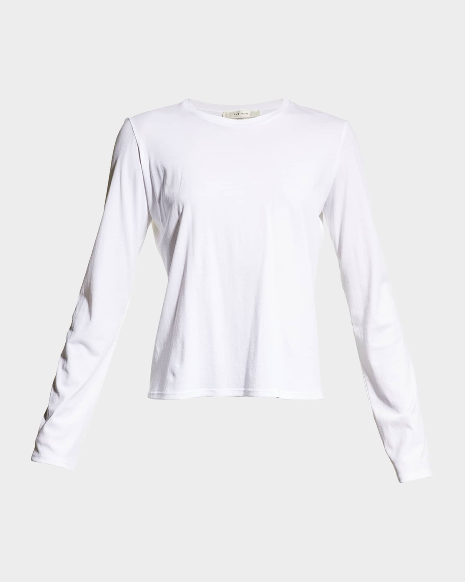 THE ROW Sherman Long-Sleeve Cotton Tee | Neiman Marcus