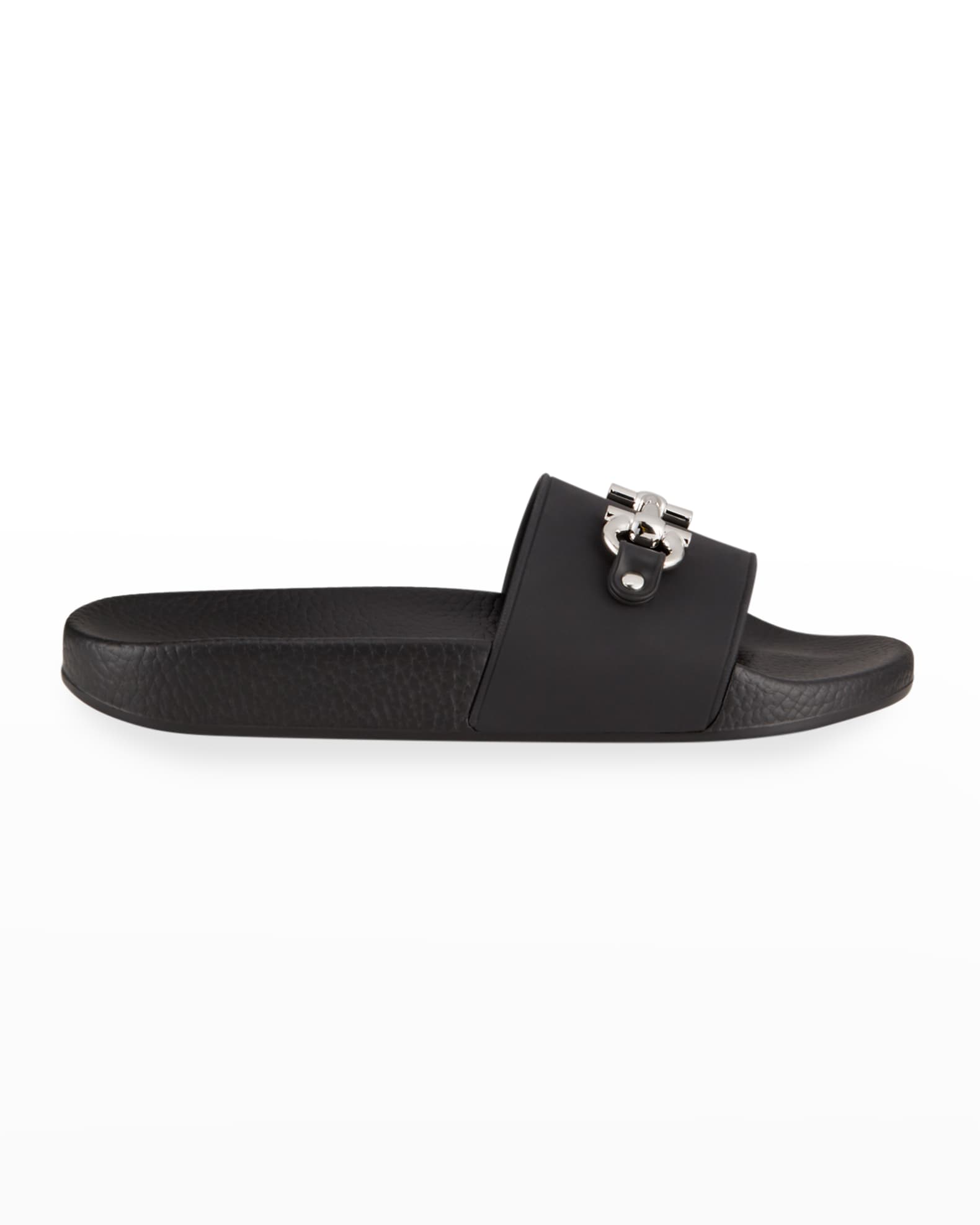 salvatore ferragamo slides black