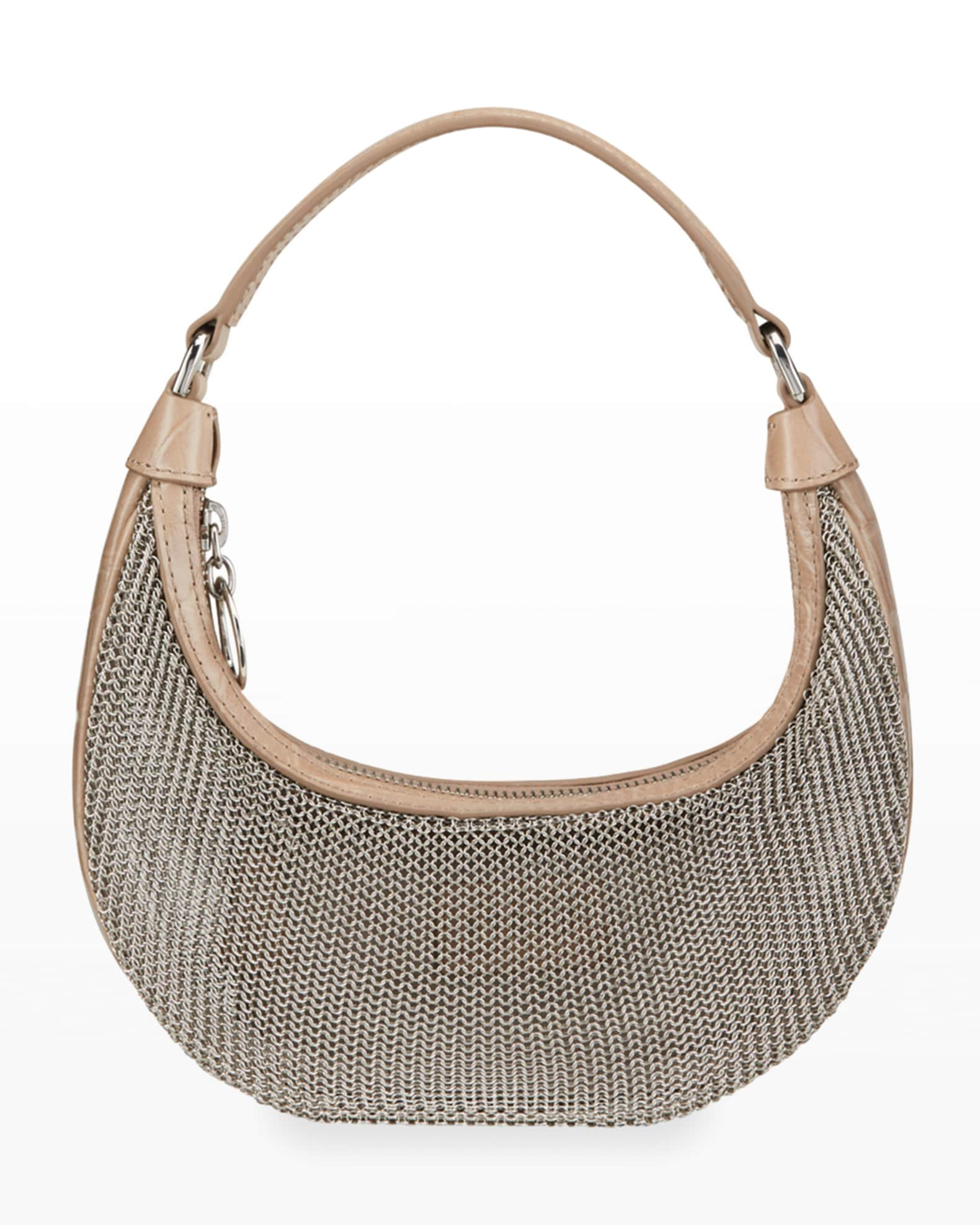 Staud Sasha Chainmail Mini Top Handle Crossbody Bag | Neiman Marcus