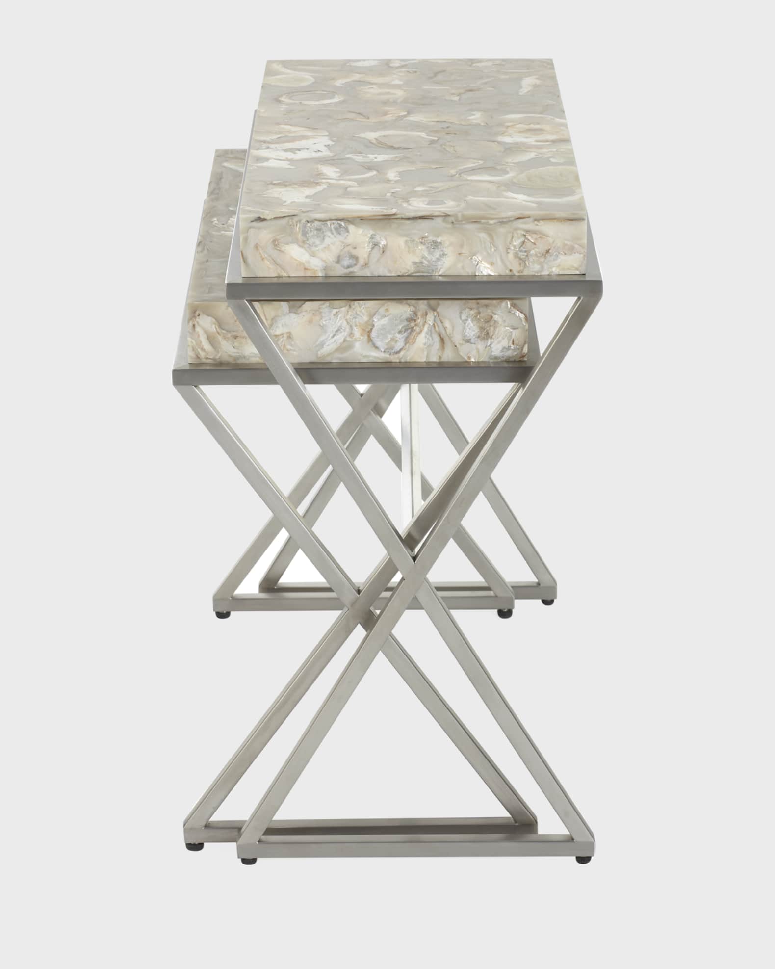 John-Richard Collection Bottaro Nesting Side Tables | Neiman Marcus
