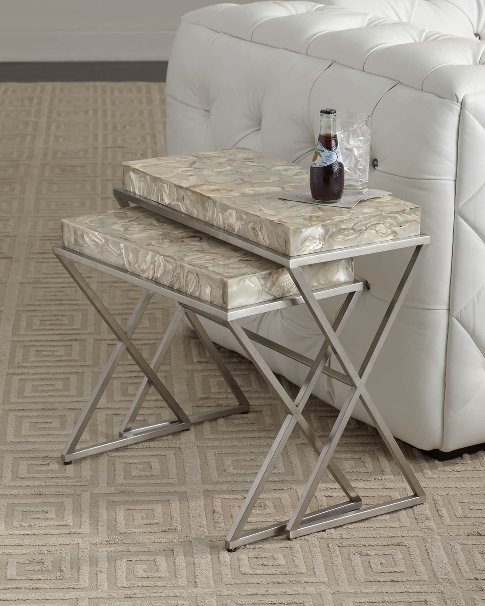 John-Richard Collection Bottaro Nesting Side Tables | Neiman Marcus