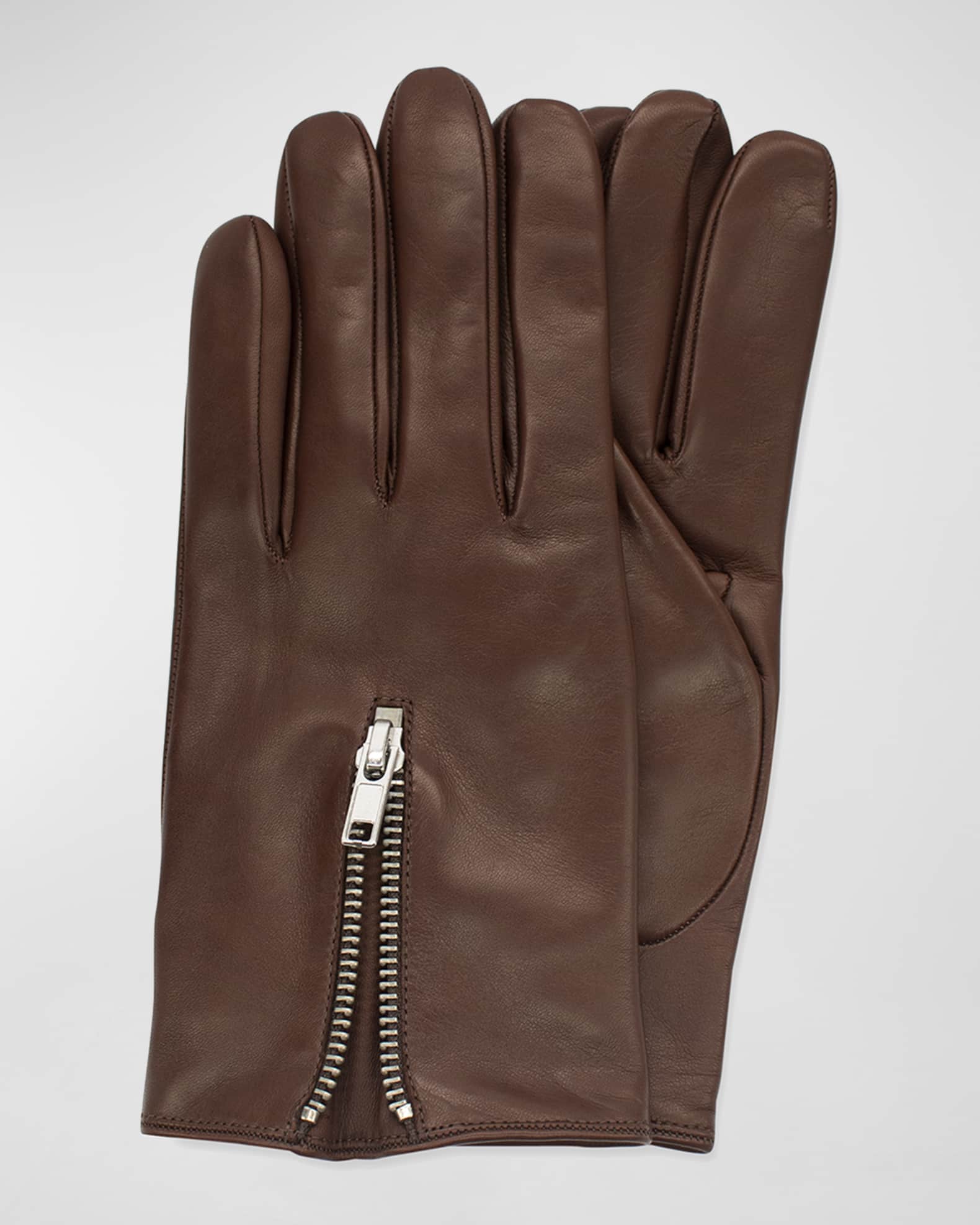 Portolano Men's Napa Leather Gloves with Zipper
