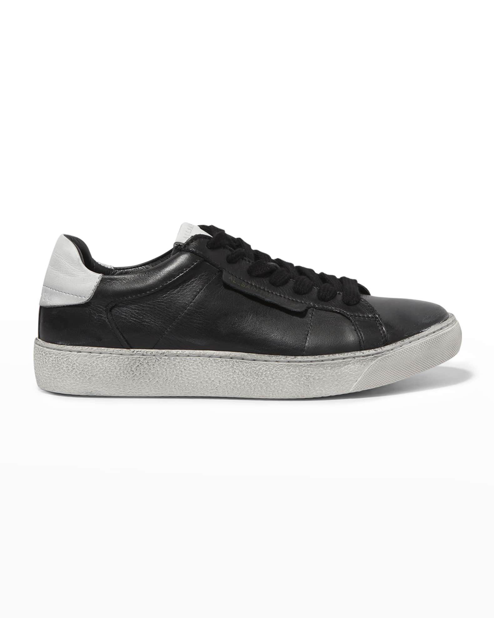 AllSaints Sheer Bicolor Leather Sneakers | Neiman Marcus