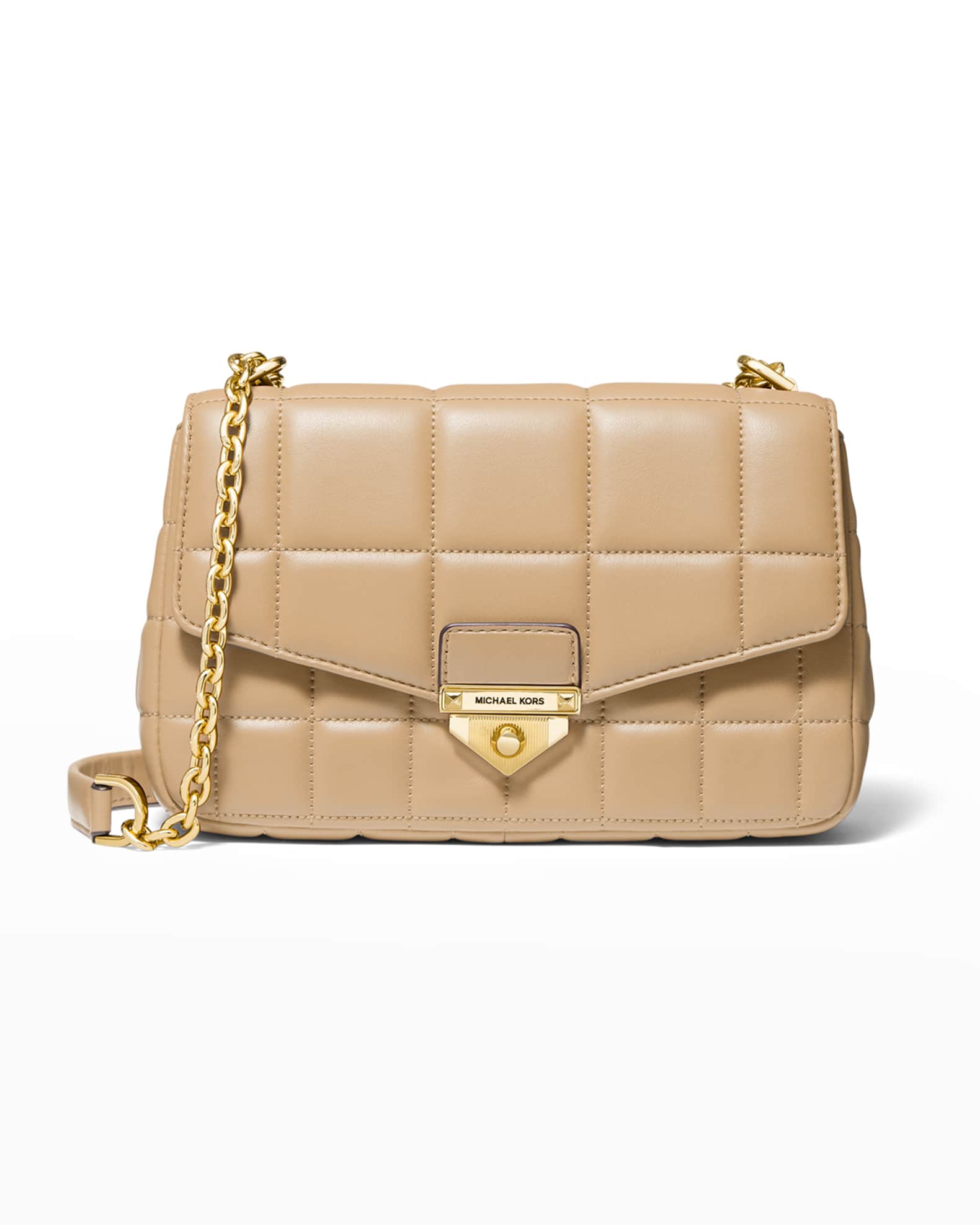 michael michael kors soho quilted leather bag charm