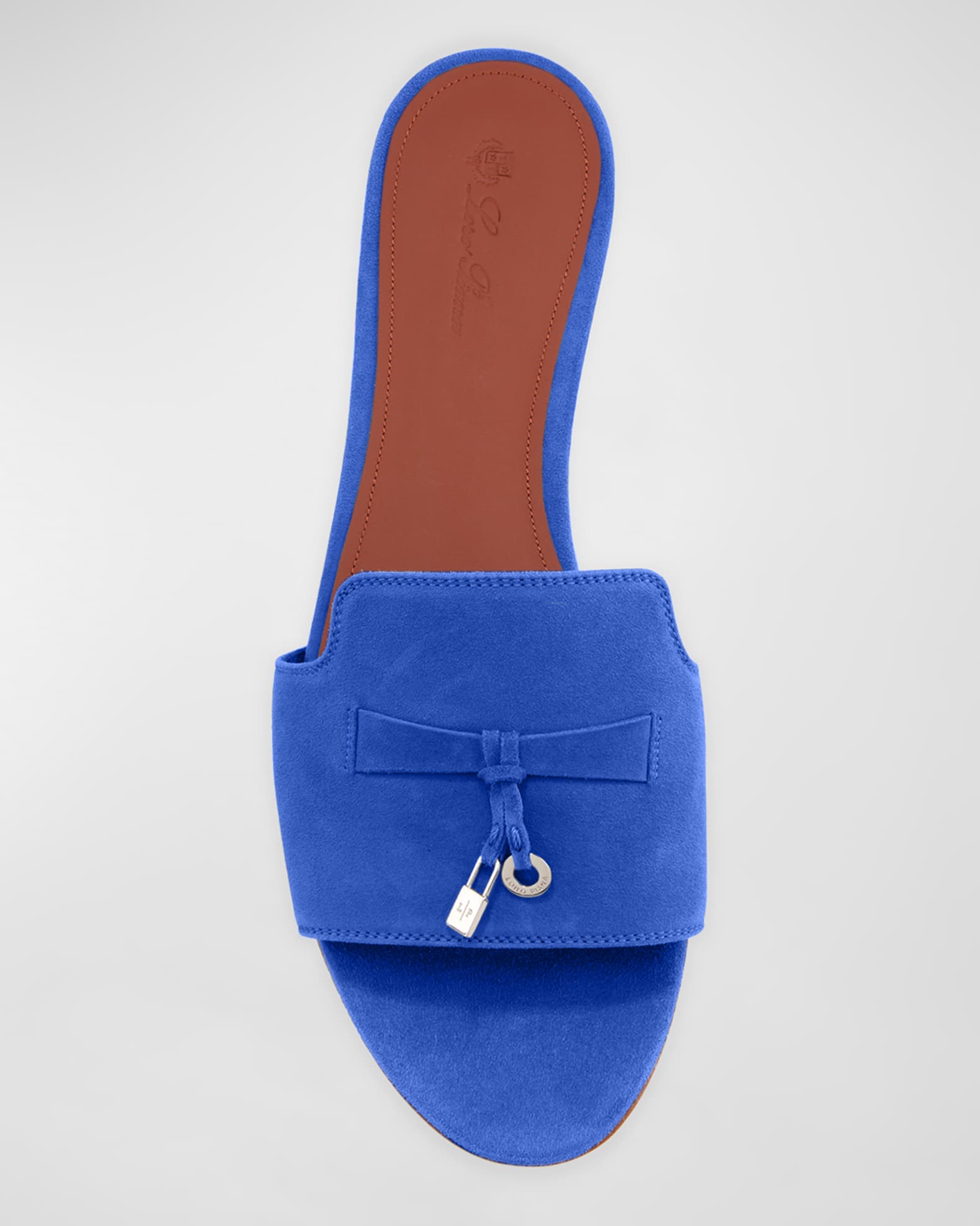 Loro Piana Summer Suede Tassel Slipper Sandals Neiman Marcus