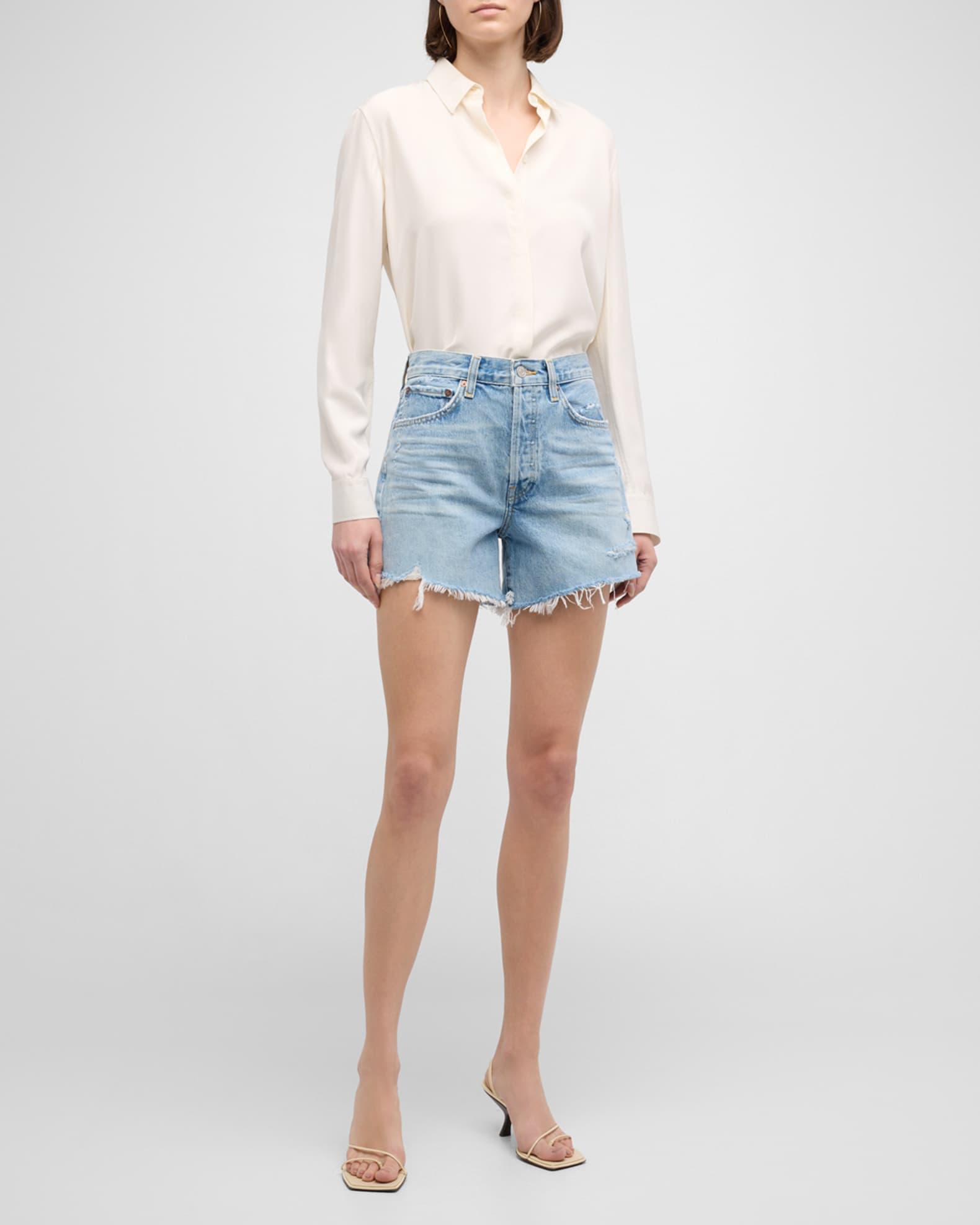 Parker Long Frayed Shorts 1