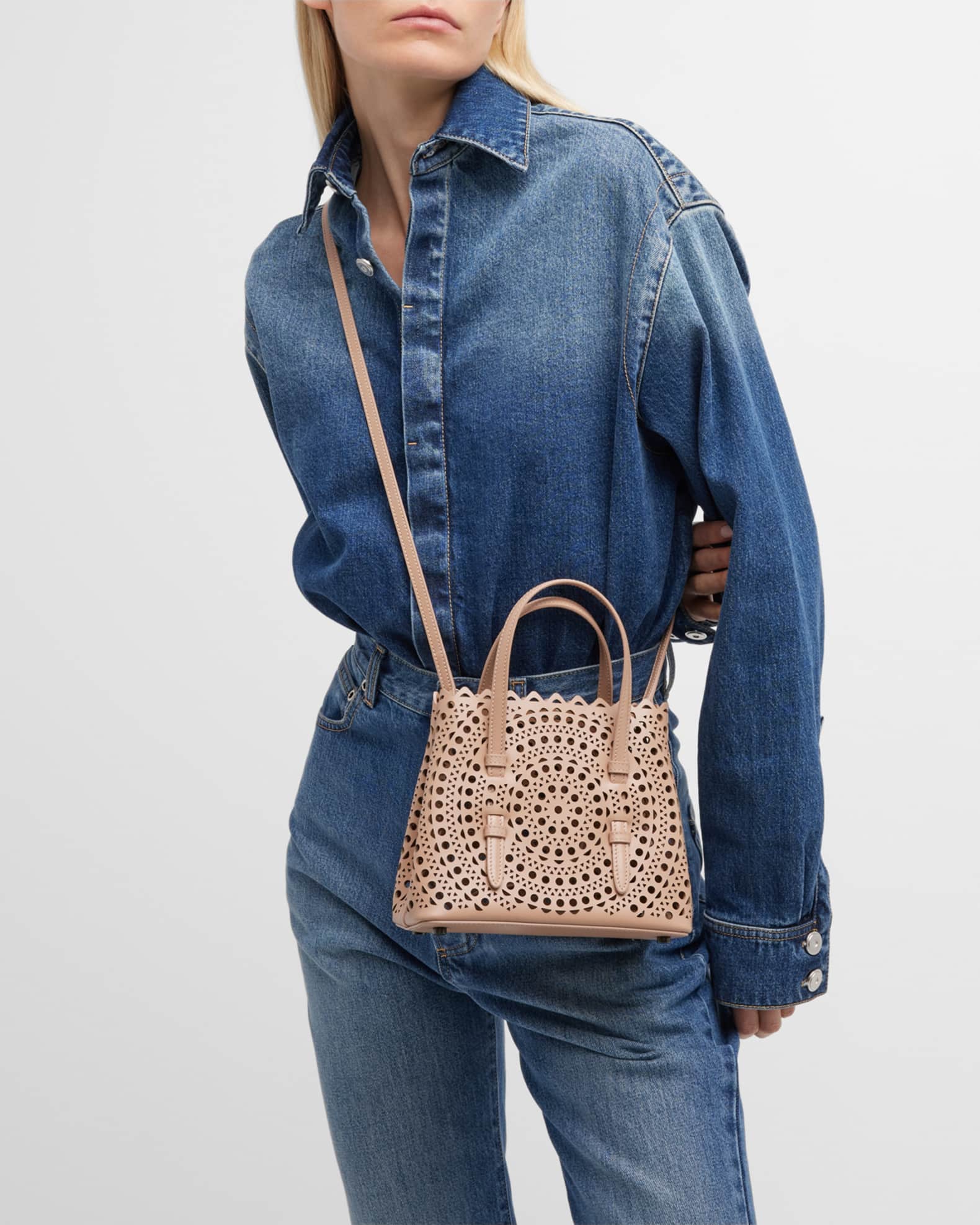 ALAIA Mina 20 Vienne LaserCut TopHandle Bag Neiman Marcus