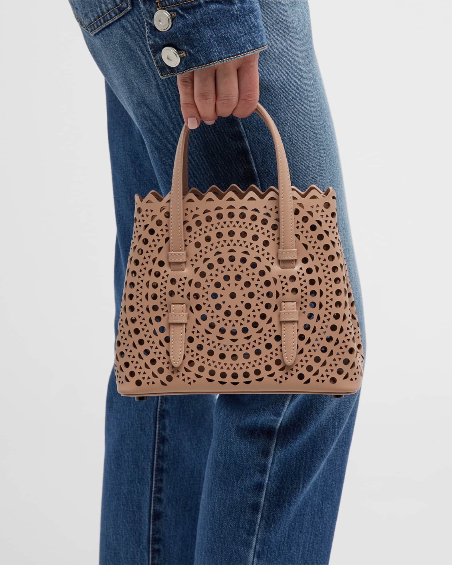 ALAIA Mina 20 Vienne LaserCut TopHandle Bag Neiman Marcus