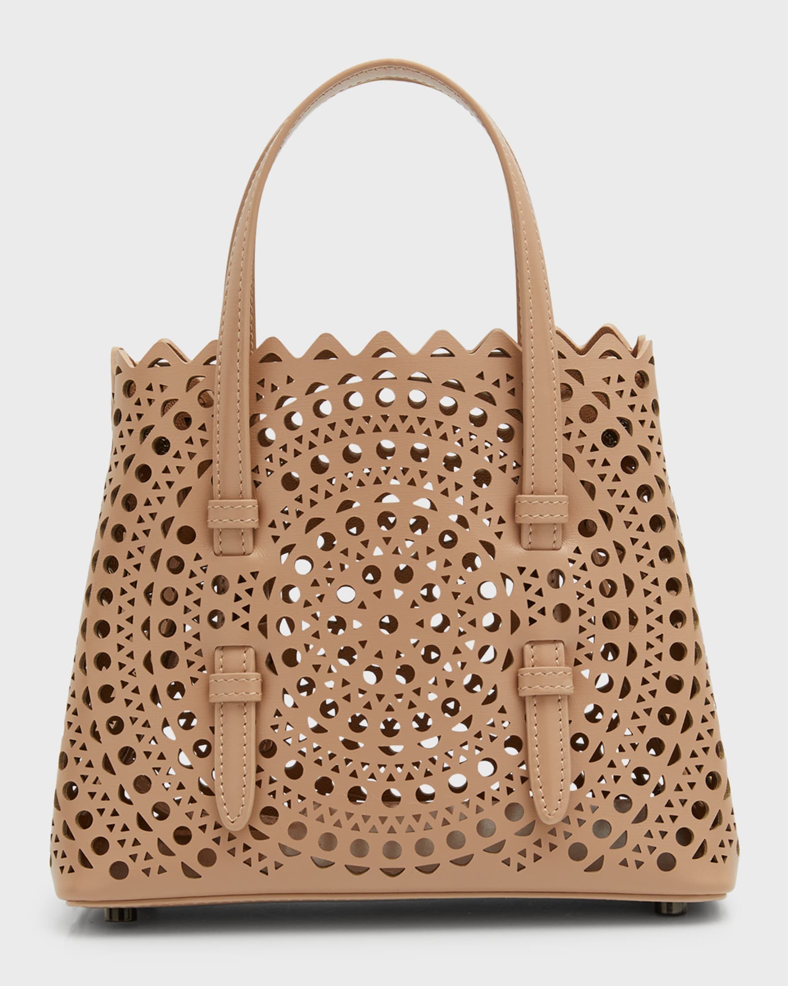 Perforated leather handbags outlet
