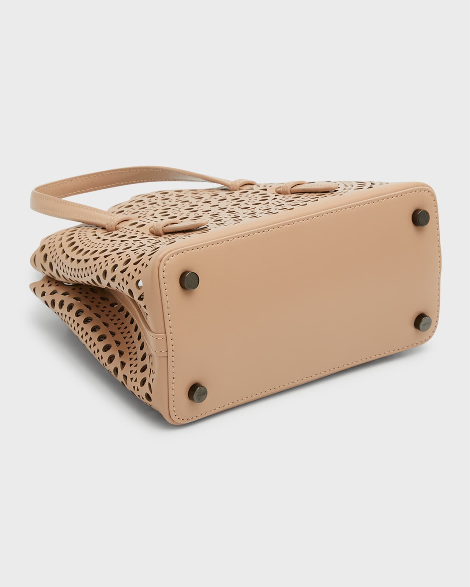 Perforated leather handbags online