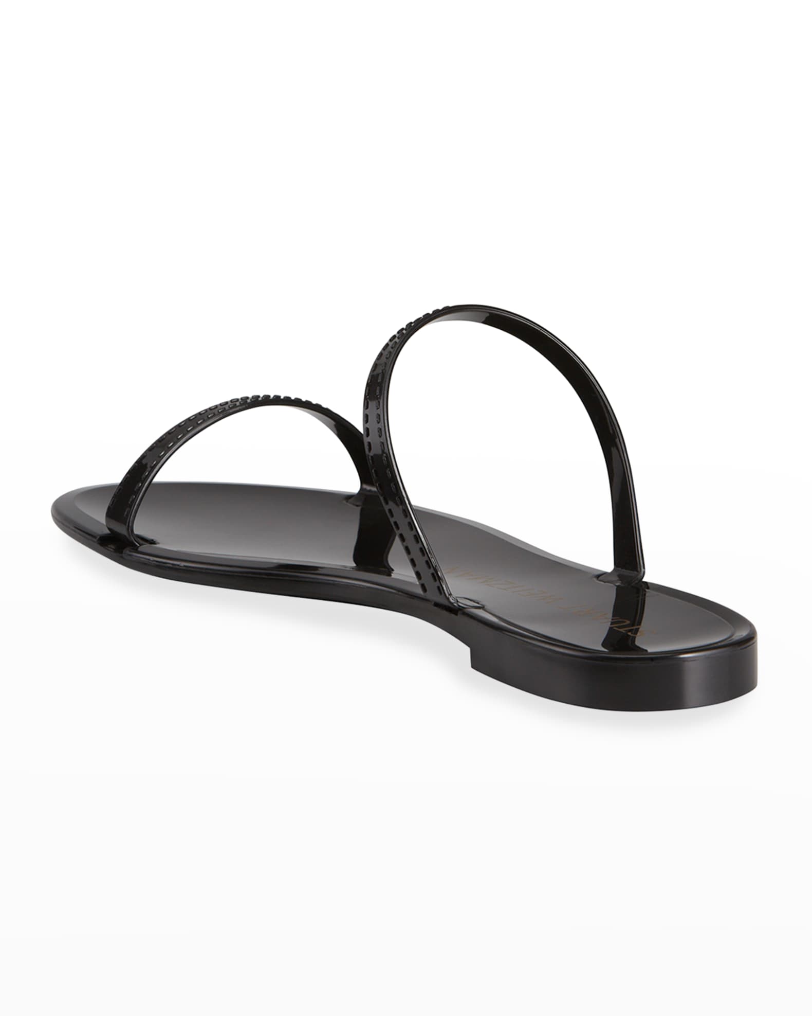 stuart weitzman studded jelly flat sandals