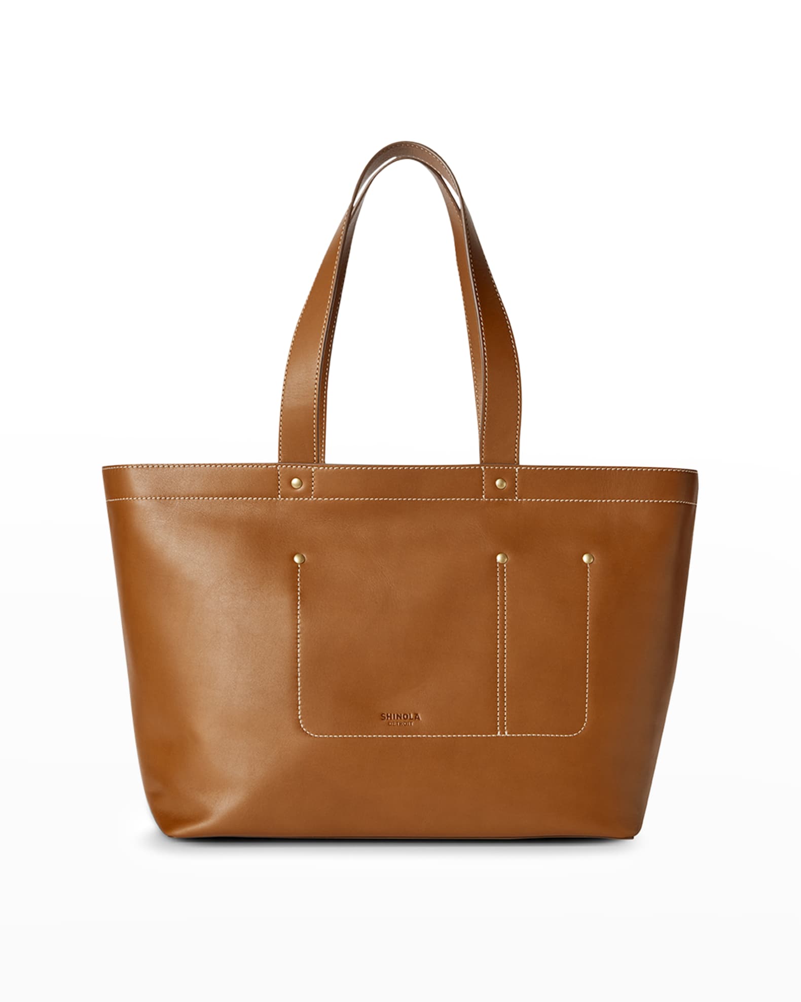 Shinola The Pocket Leather East-West Tote Bag | Neiman Marcus