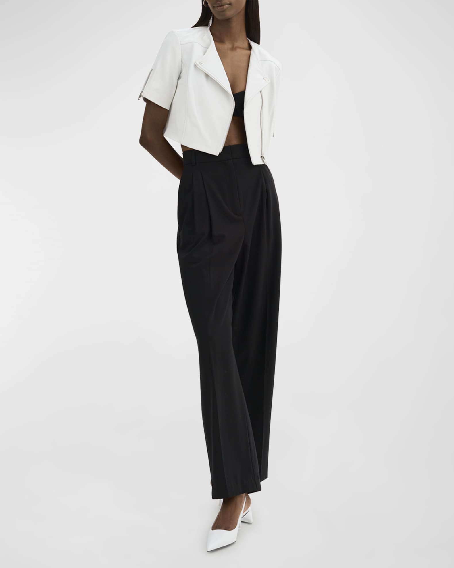 Kirsi Cropped Biker Jacket 1