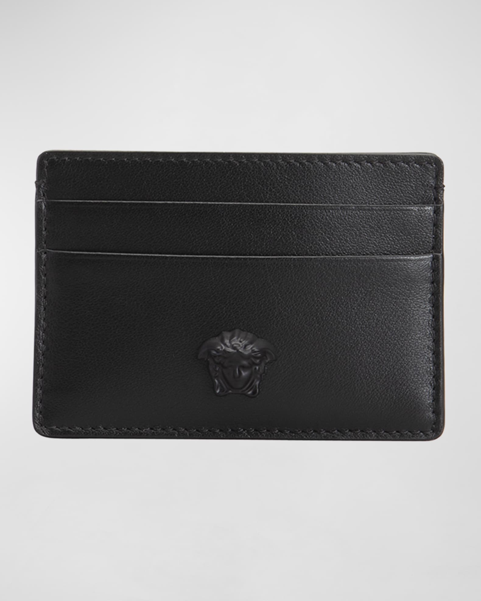 Versace Men's Medusa Leather Card Case | Neiman Marcus