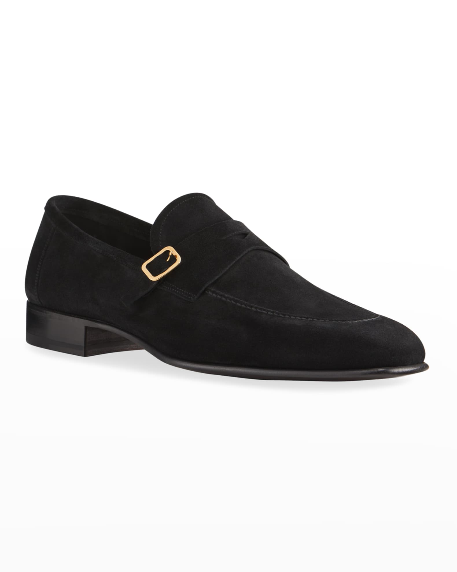 TOM FORD Men's Formal Suede Penny Loafers | Neiman Marcus