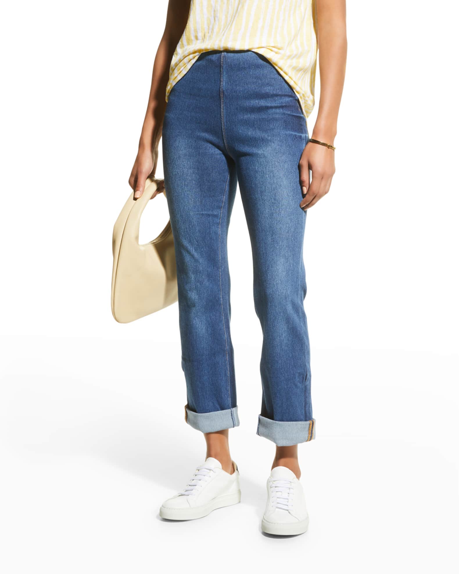 Lysse Stretch Cotton Boyfriend Jeans | Neiman Marcus