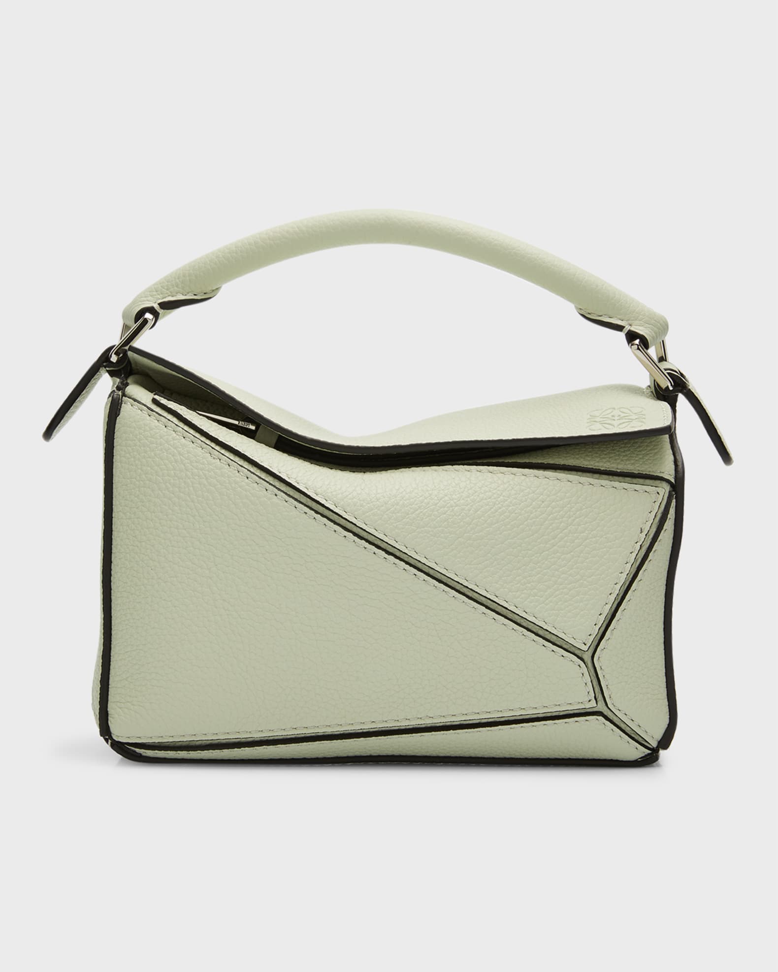 Loewe Puzzle Mini Top-Handle Bag in Grained Leather | Neiman Marcus