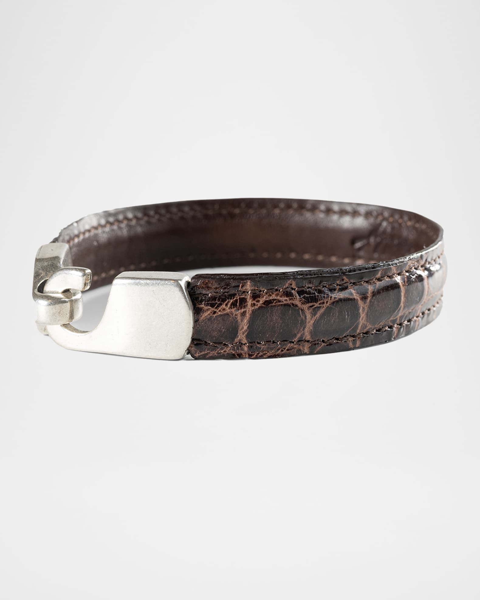 Alligator leather bracelet sale