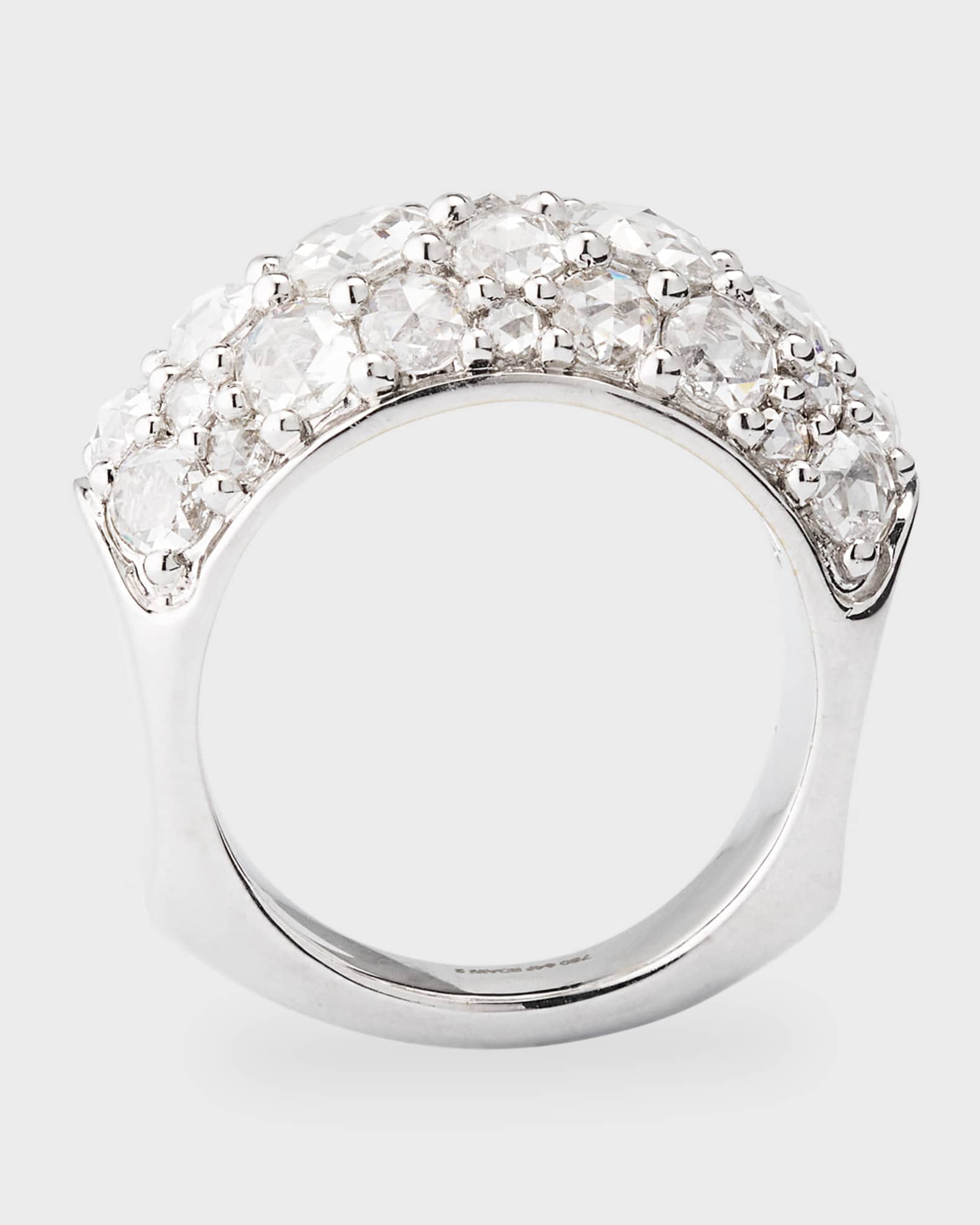☆nff☆ cluster ringwhite nff1 64 Facets Eclat 18K White Gold Cluster Diamond Ring, Size 7