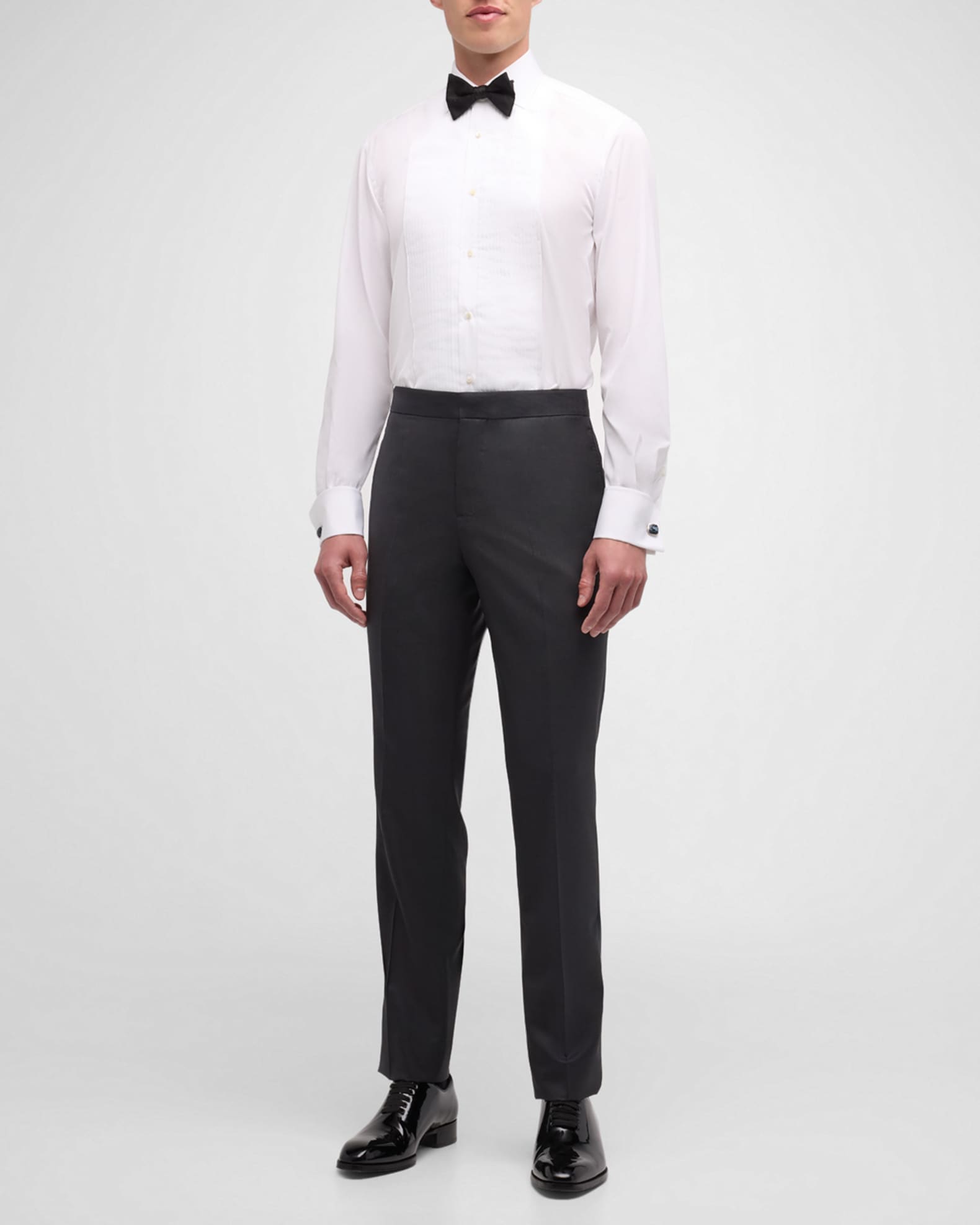 Ralph Lauren Purple Label Men's Solid Poplin Aston Pleated Formal Dress ...