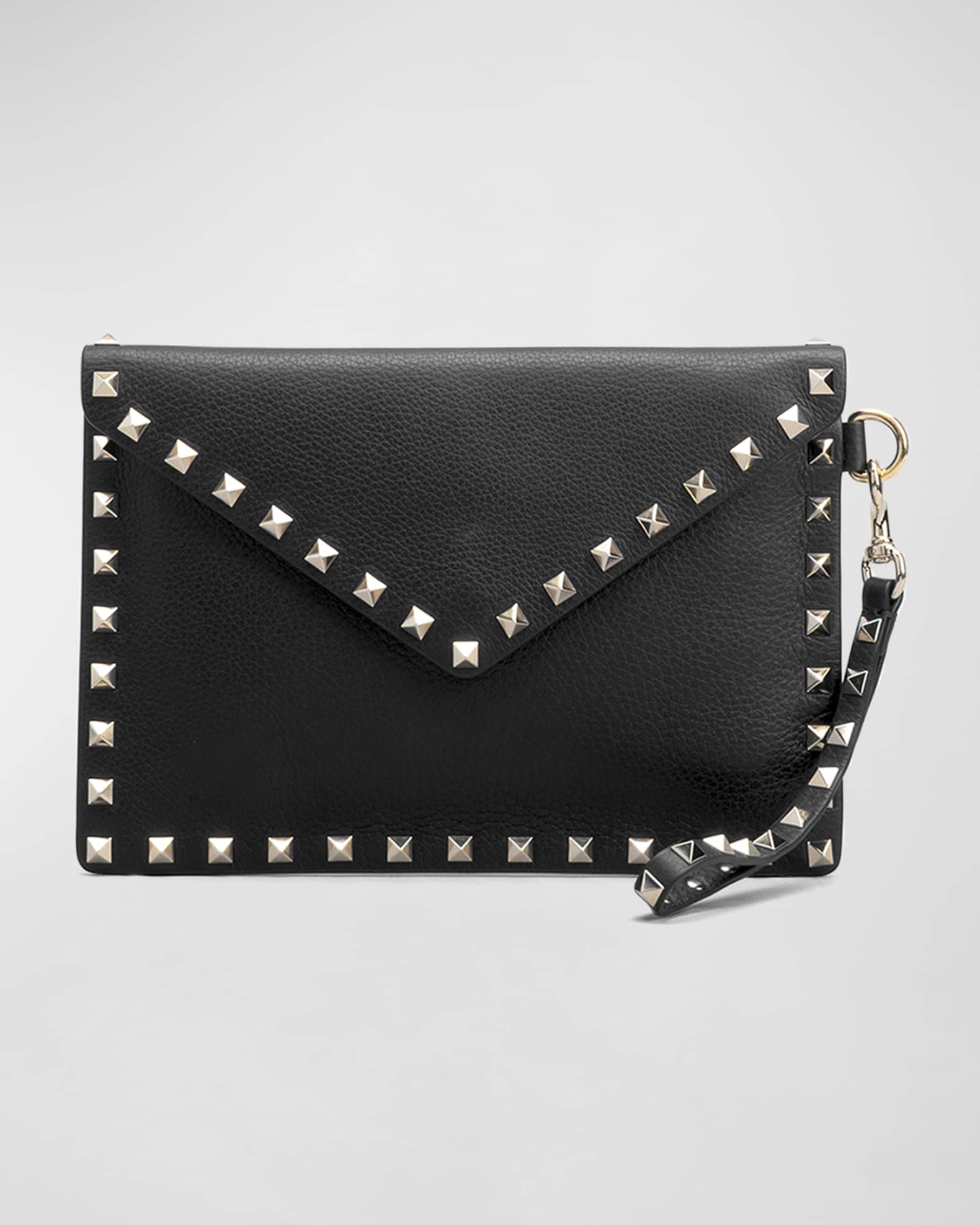 Valentino Garavani Rockstud VFlap Pouch Clutch Bag Neiman Marcus