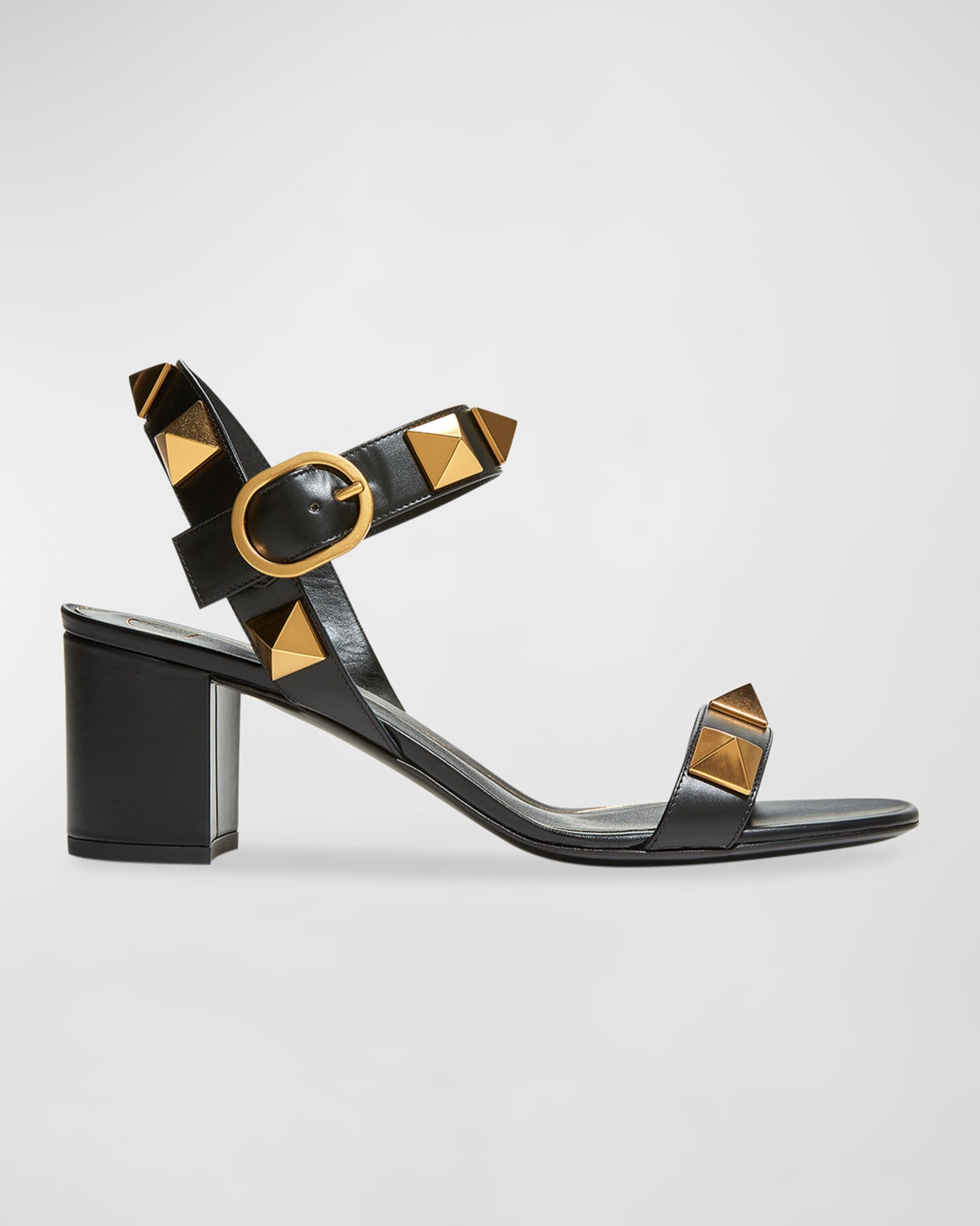 Valentino Garavani Roman Stud Ankle-Strap Sandals | Neiman Marcus