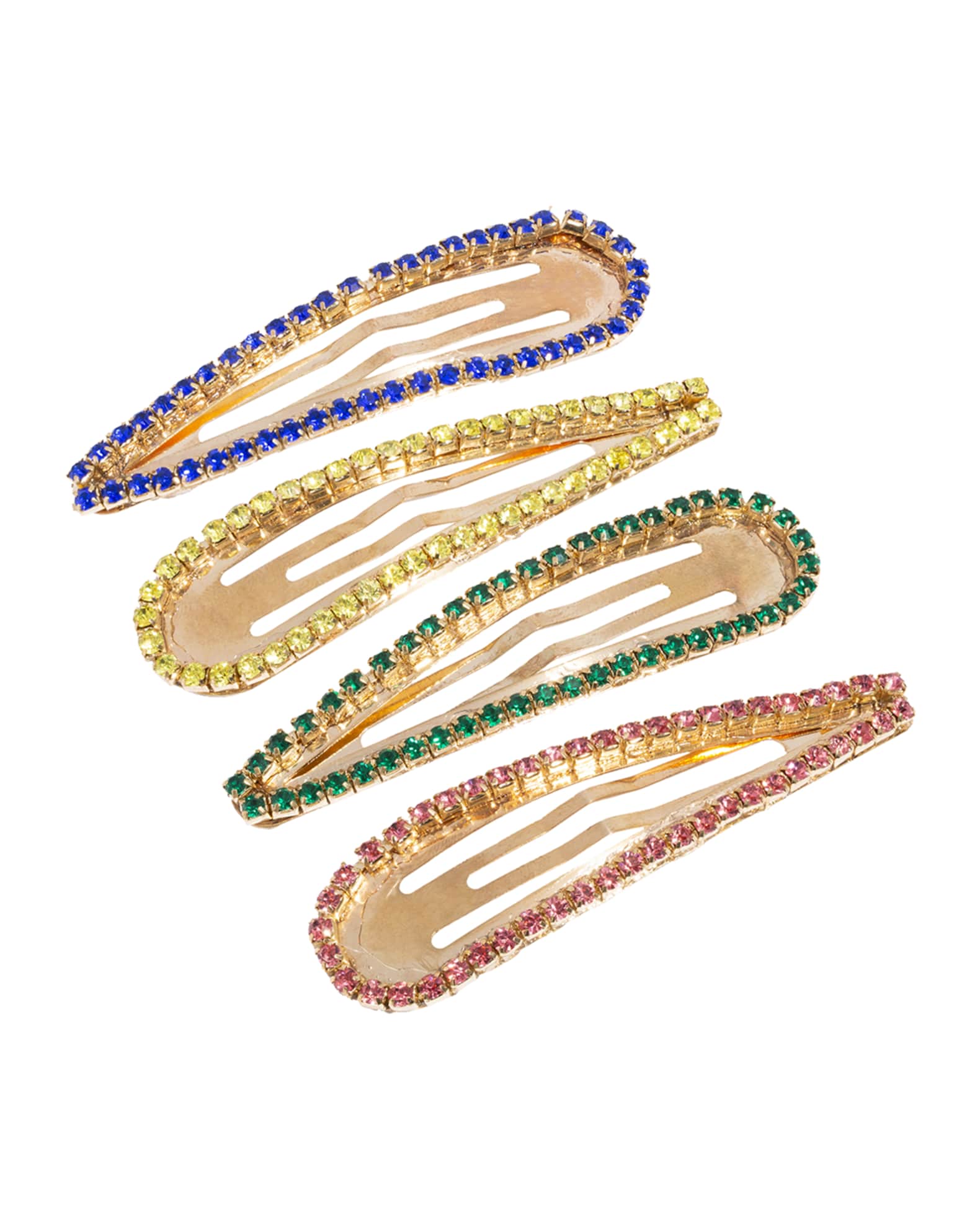 L. Erickson Flashy Crystal FauxCrystal Hair Clips, Set of 4 Neiman