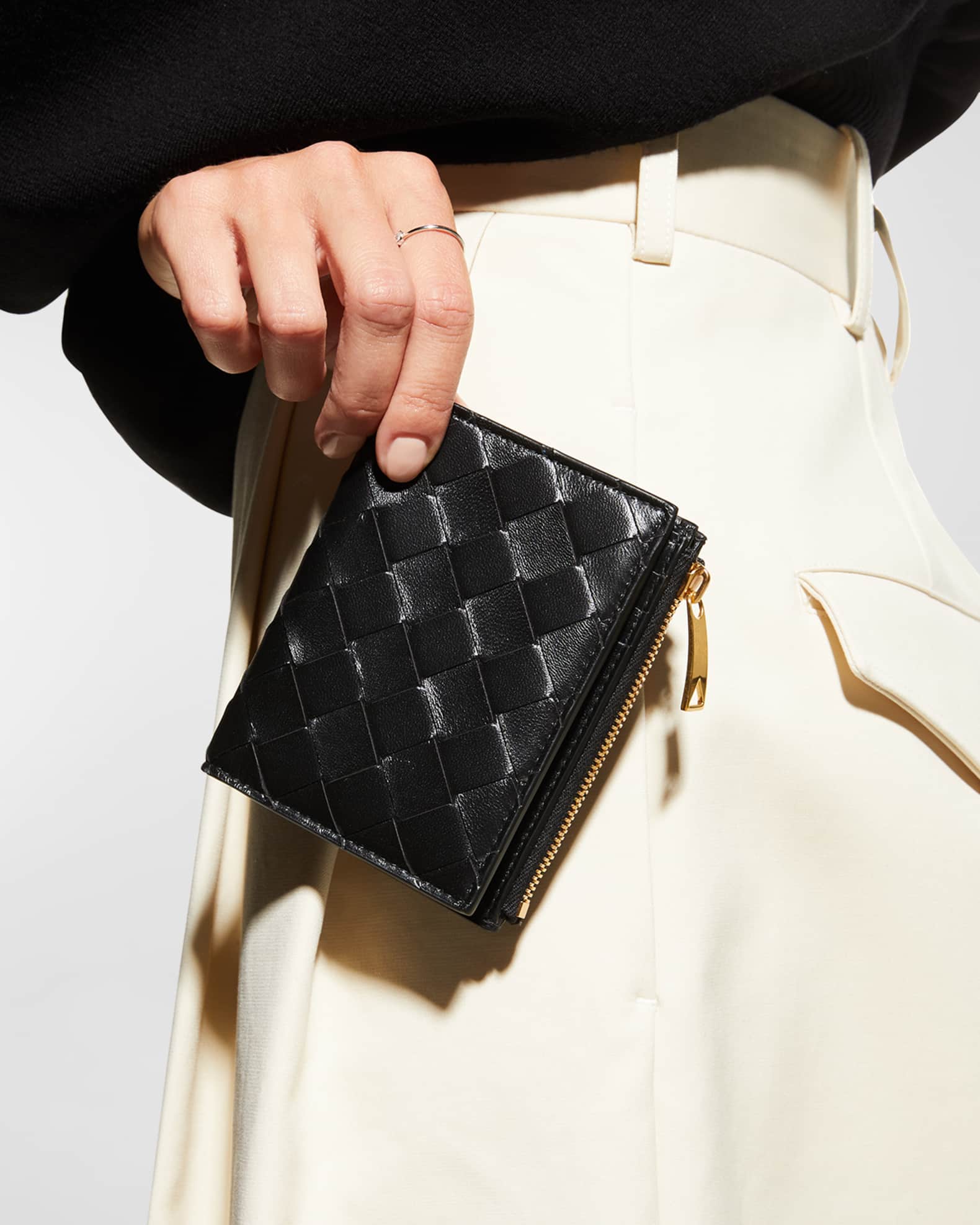 Bottega Veneta Small Bifold Zip Wallet | Neiman Marcus