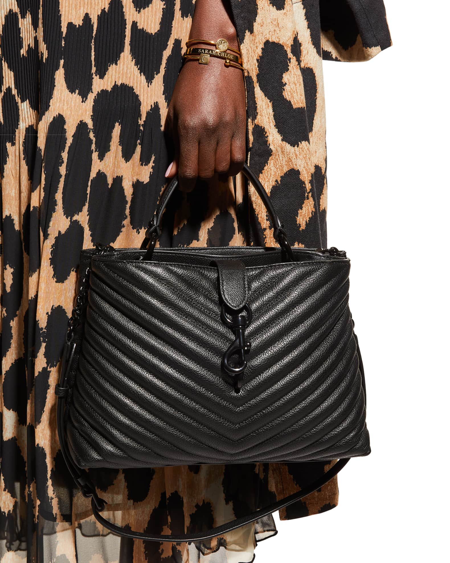 Rebecca Minkoff Edie Quilted Large TopHandle Tote Bag Neiman Marcus