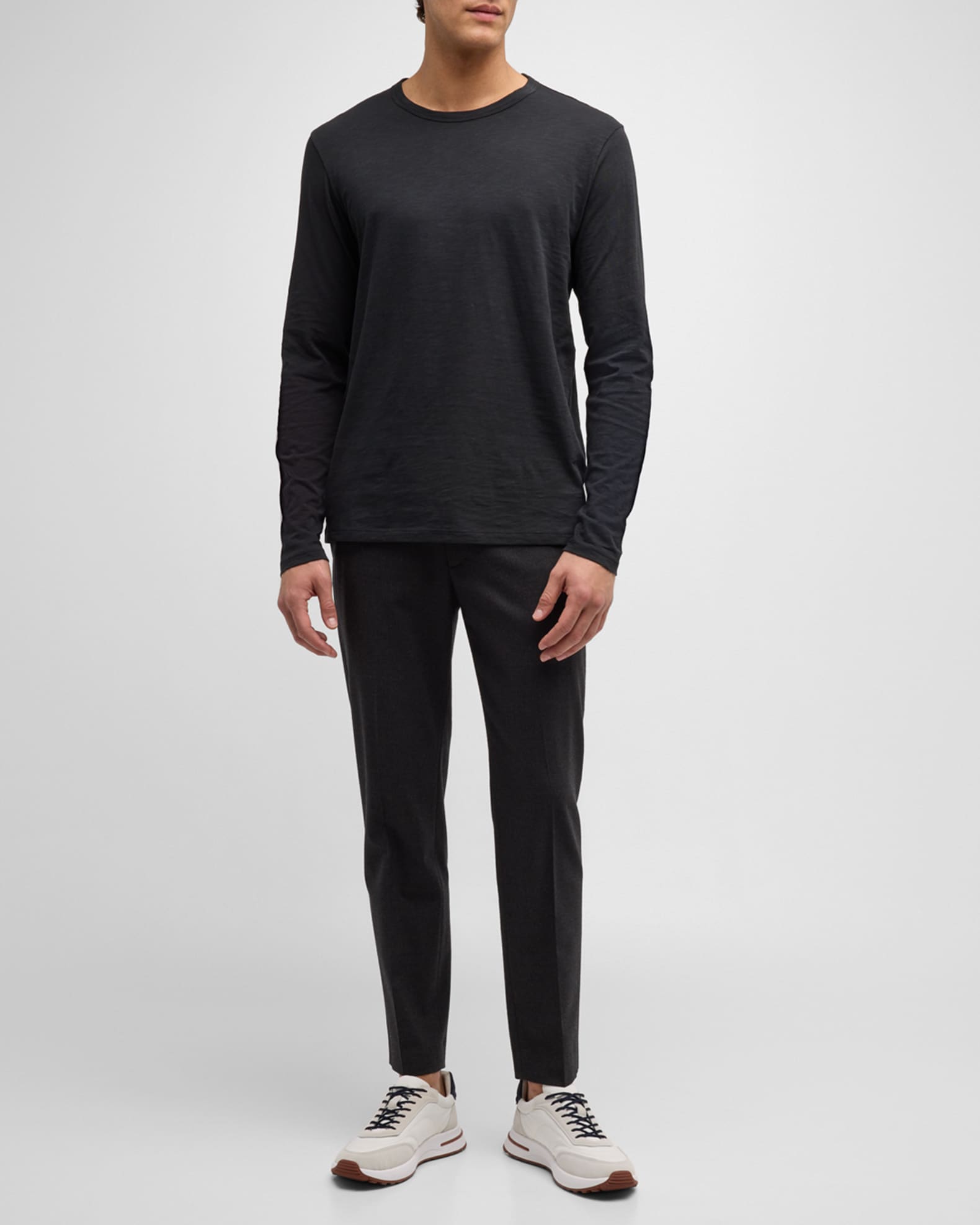 Essential Long-Sleeve Tee Duffle - Theory Men