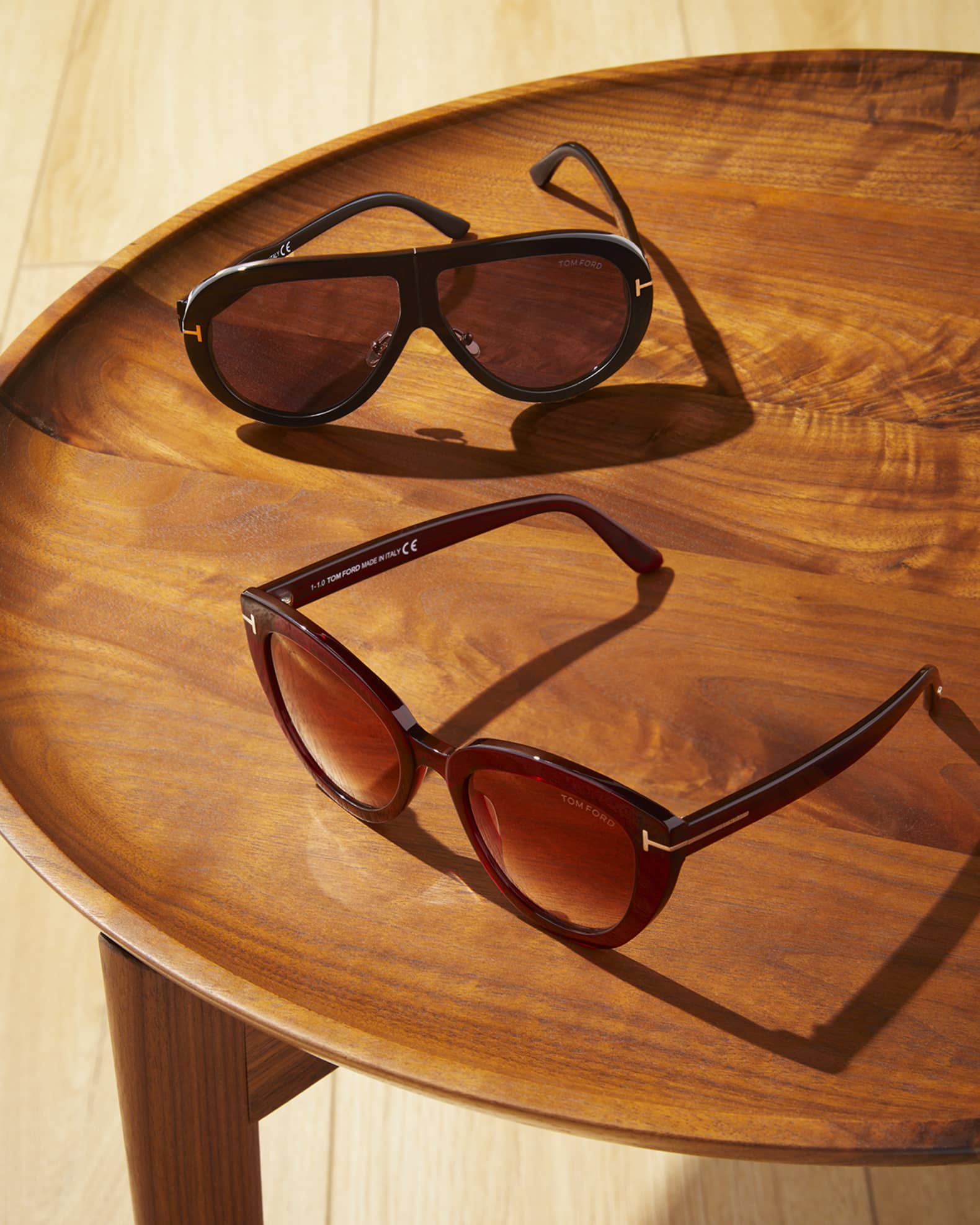 TOM FORD Izzi Acetate CatEye Polarized Sunglasses Neiman Marcus