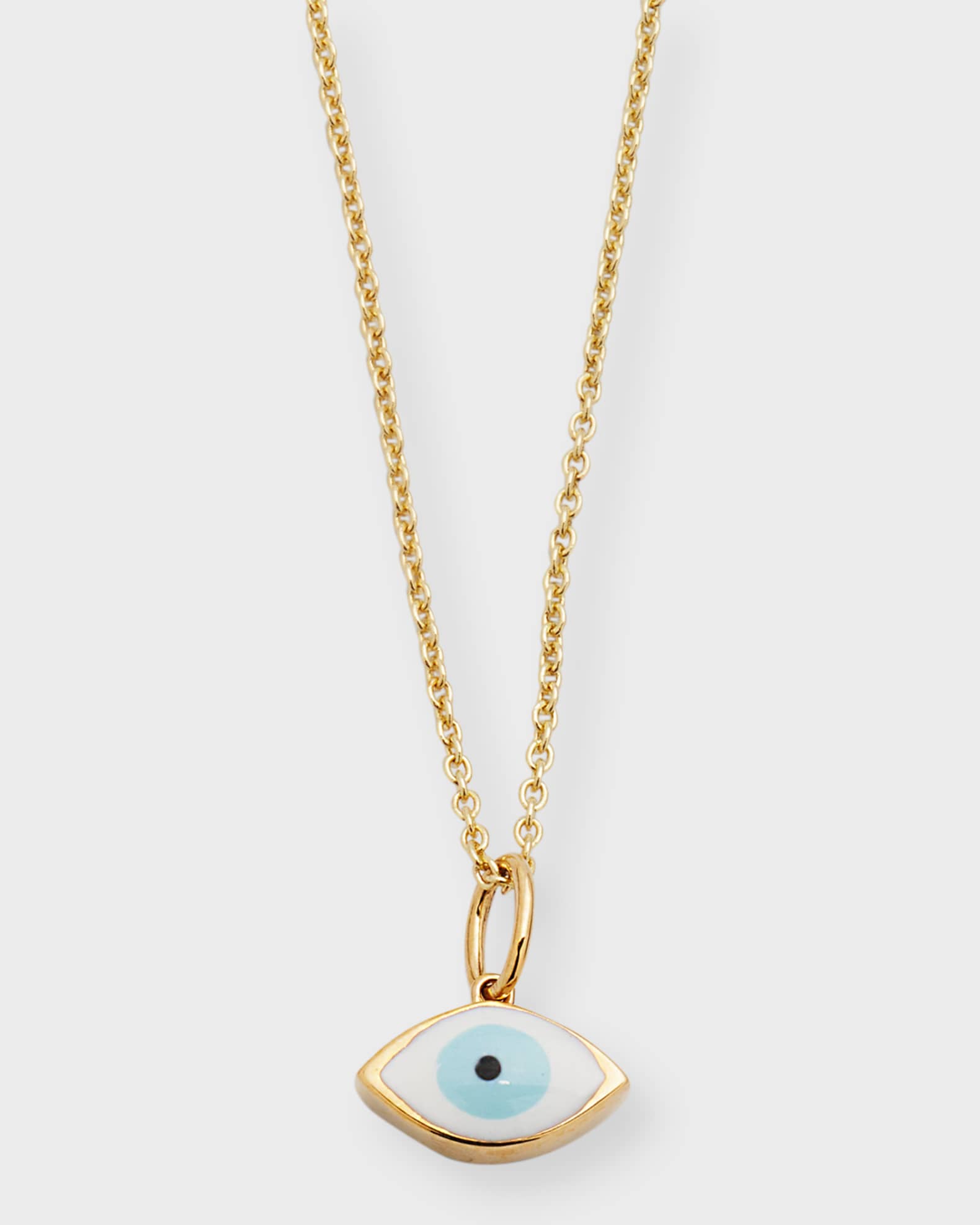 Sydney Evan Medium Enamel Evil Eye Necklace | Neiman Marcus