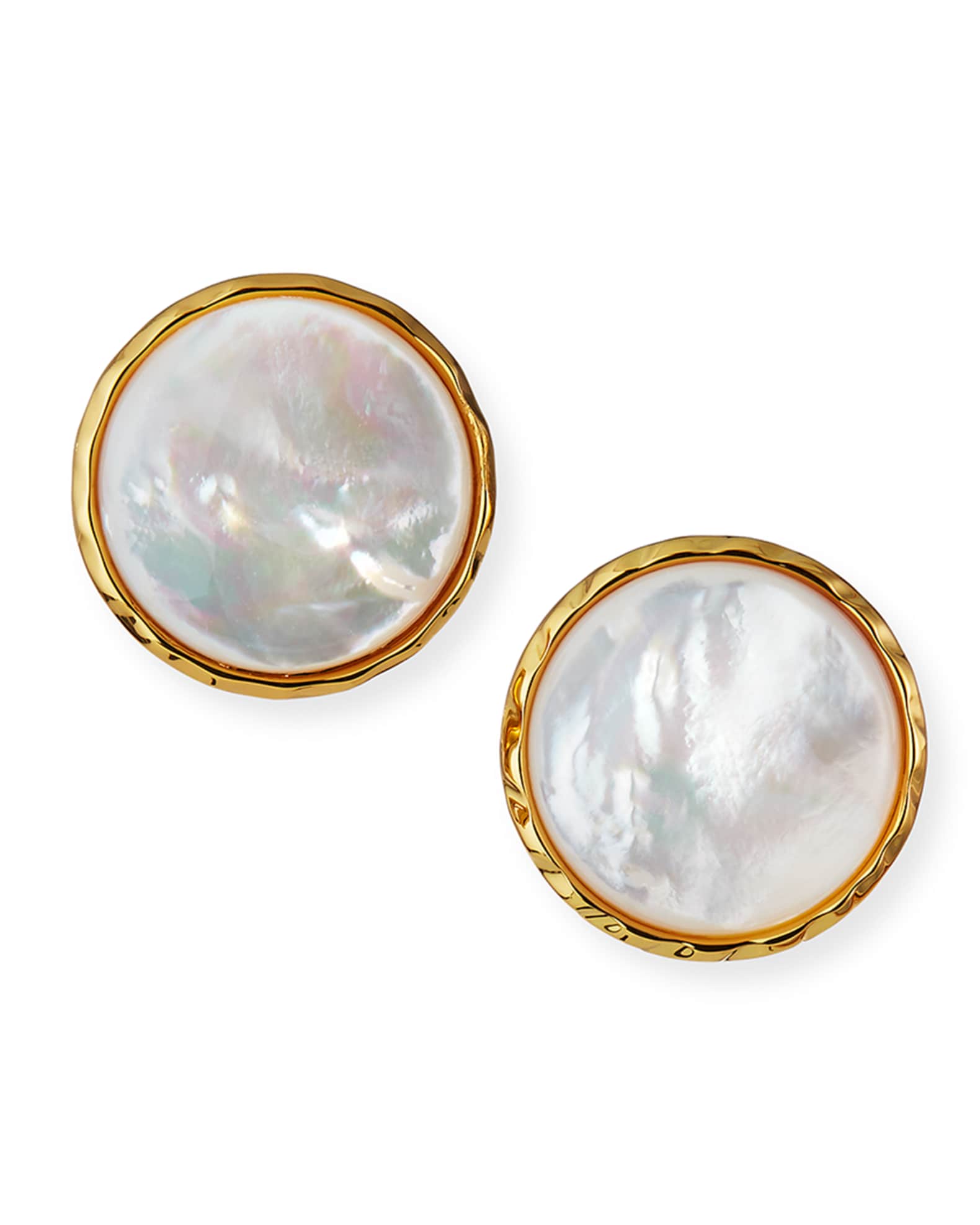 Mother-of-Pearl Statement Clip Earrings 0