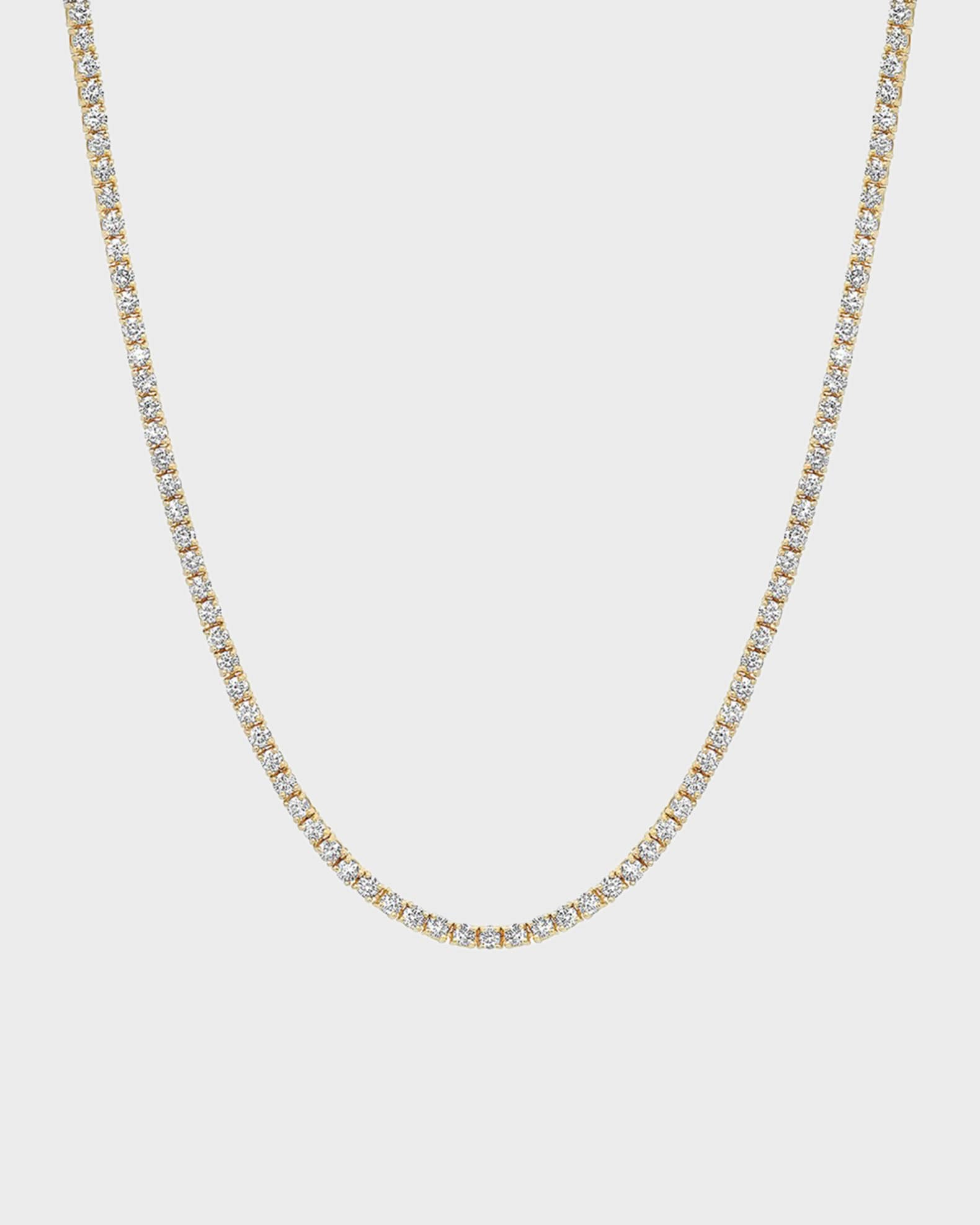 18k Diamond 4-Prong Tennis Necklace 0