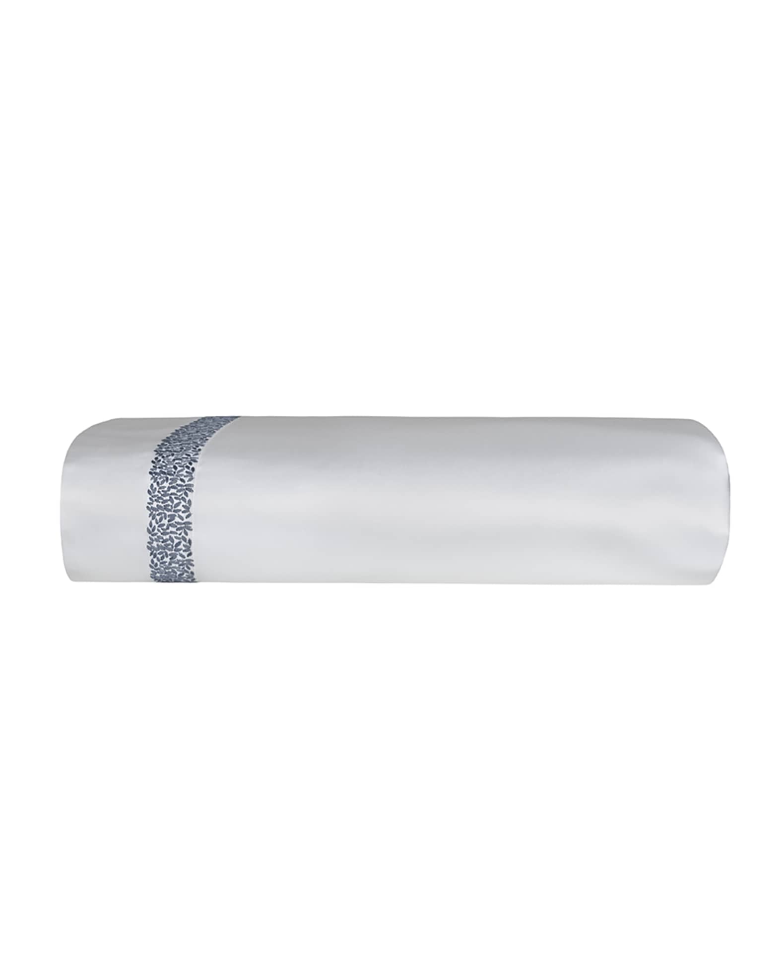 Bovi Fine Linens Malone King Sheet Set, White/Blue | Neiman Marcus