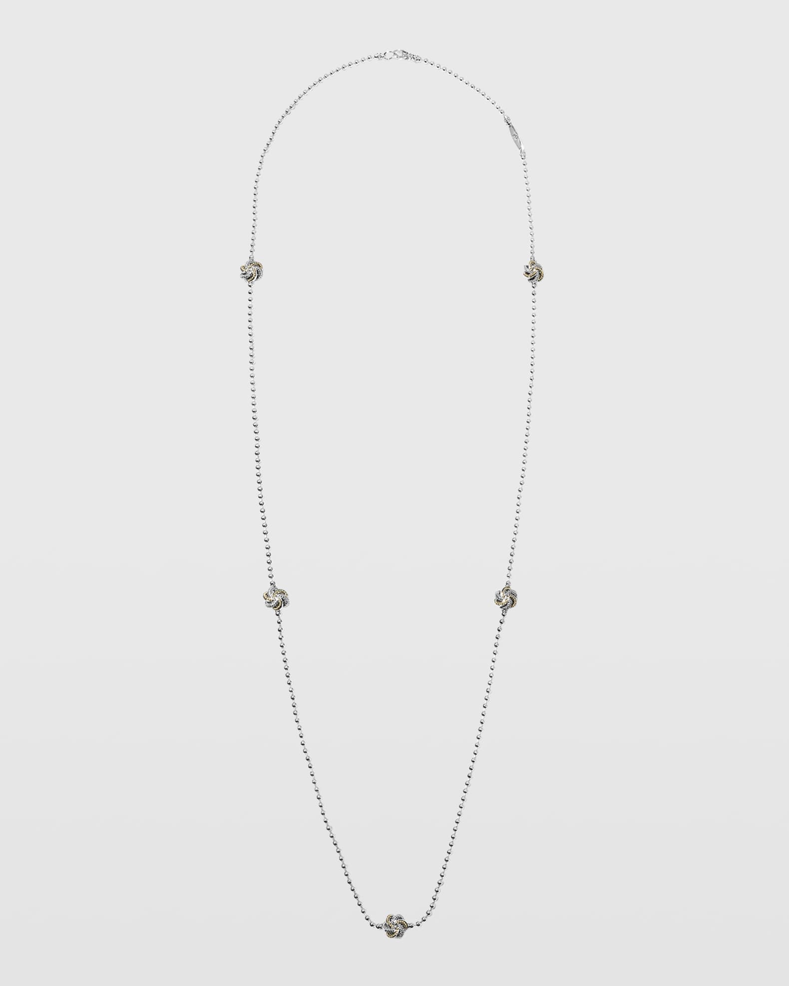 LAGOS Love Knot Two-Tone 9mm Station Necklace