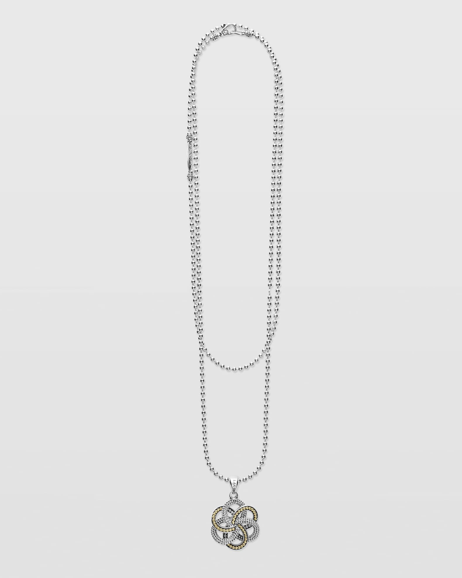 LAGOS Love Knot Two-Tone 25mm Pendant Necklace
