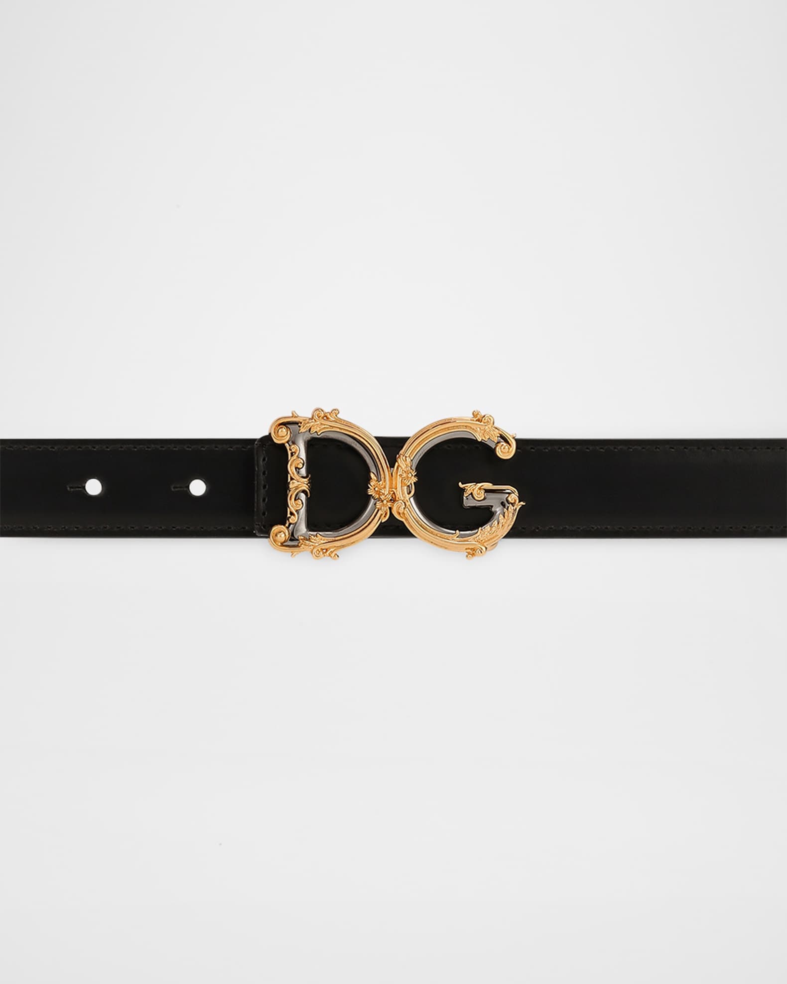 Dolce&Gabbana Ornate DG Buckle Belt | Neiman Marcus