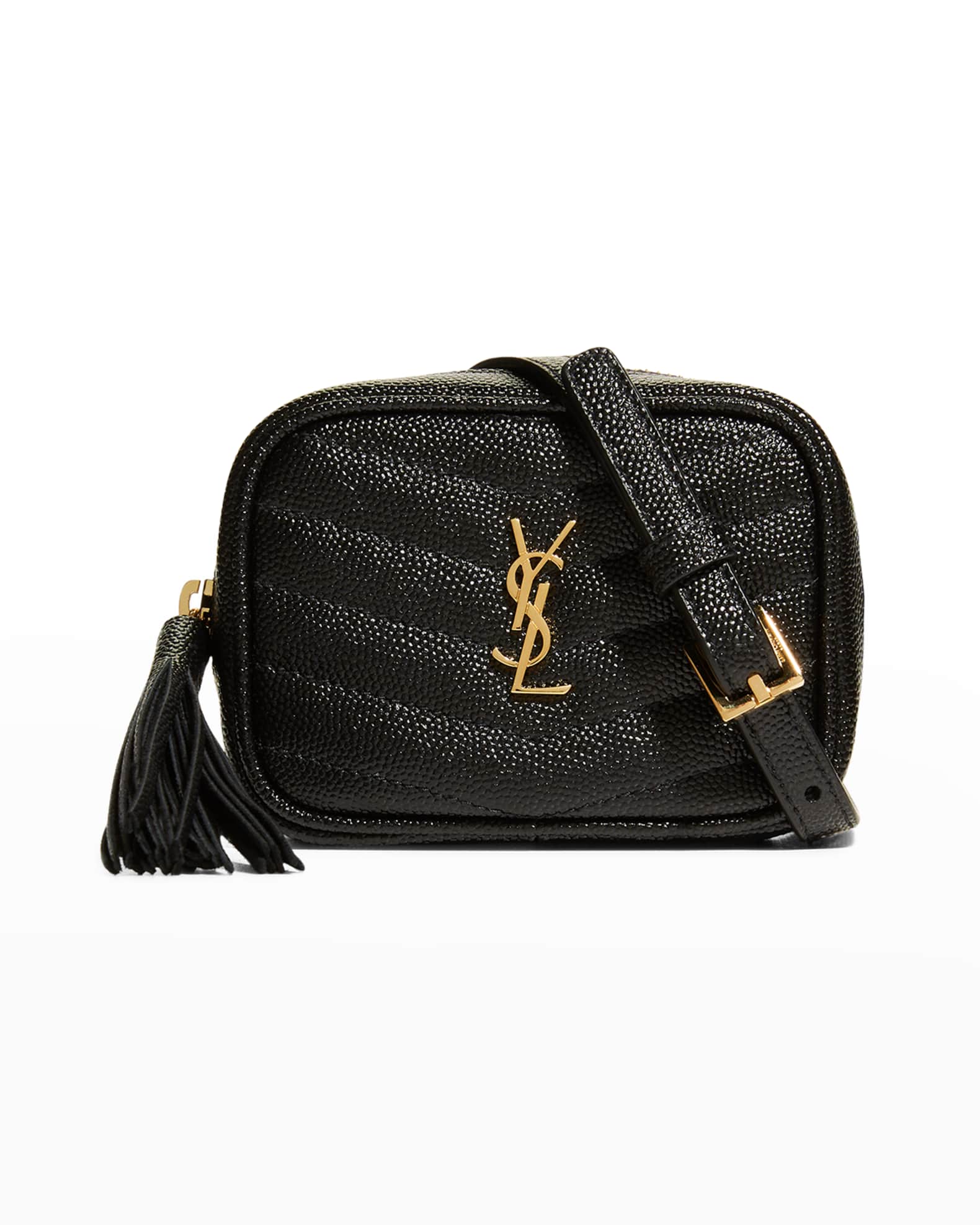 Saint Laurent Lou Baby YSL Quilted Grain de Poudre Belt Bag Neiman Marcus