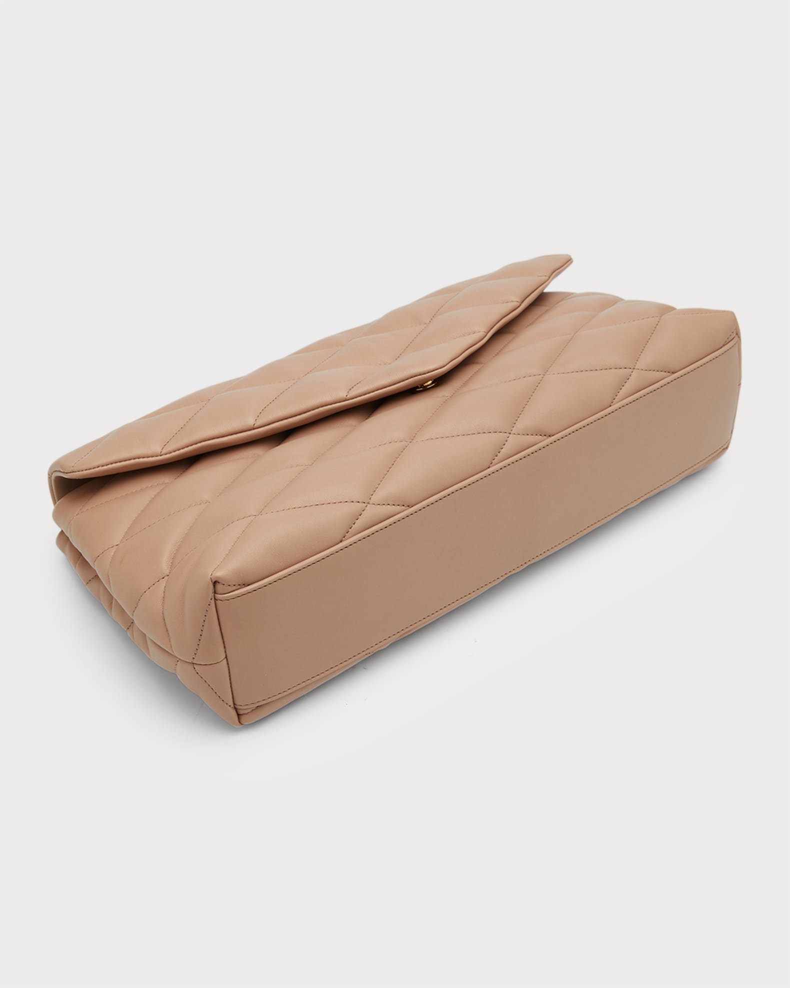 Saint Laurent Sade Puffy Large YSL Clutch Bag in Quilted Smooth Leather Neiman Marcus