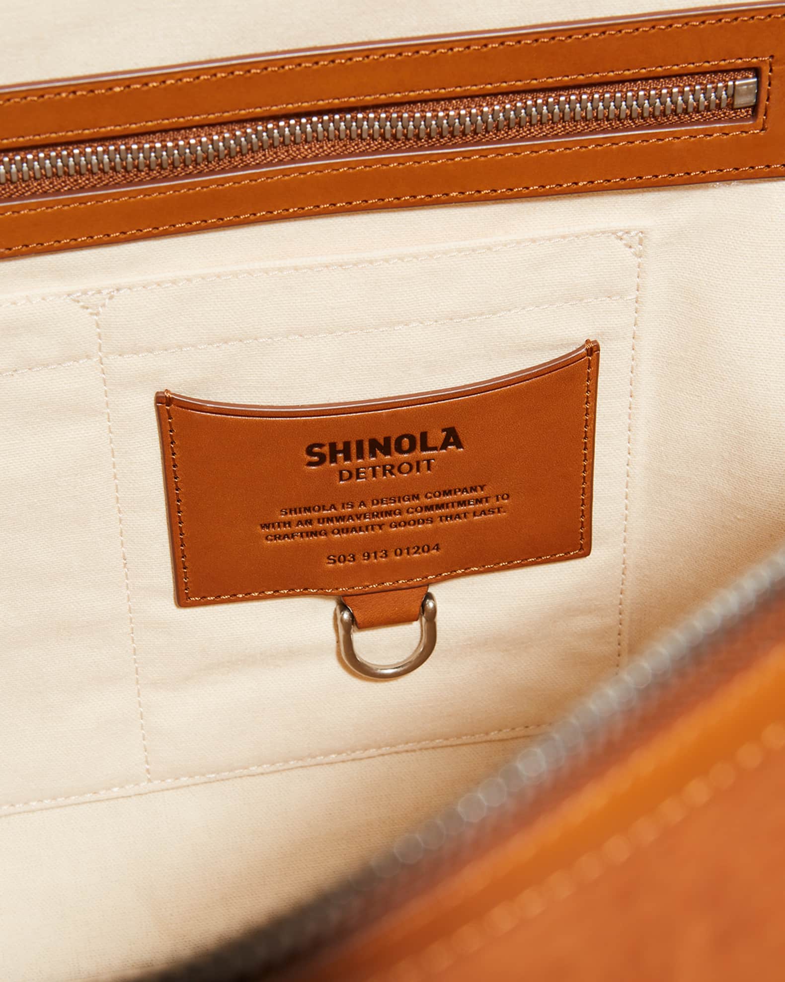 Shinola Luxe Grain Leather Zip Travel Kit in Black