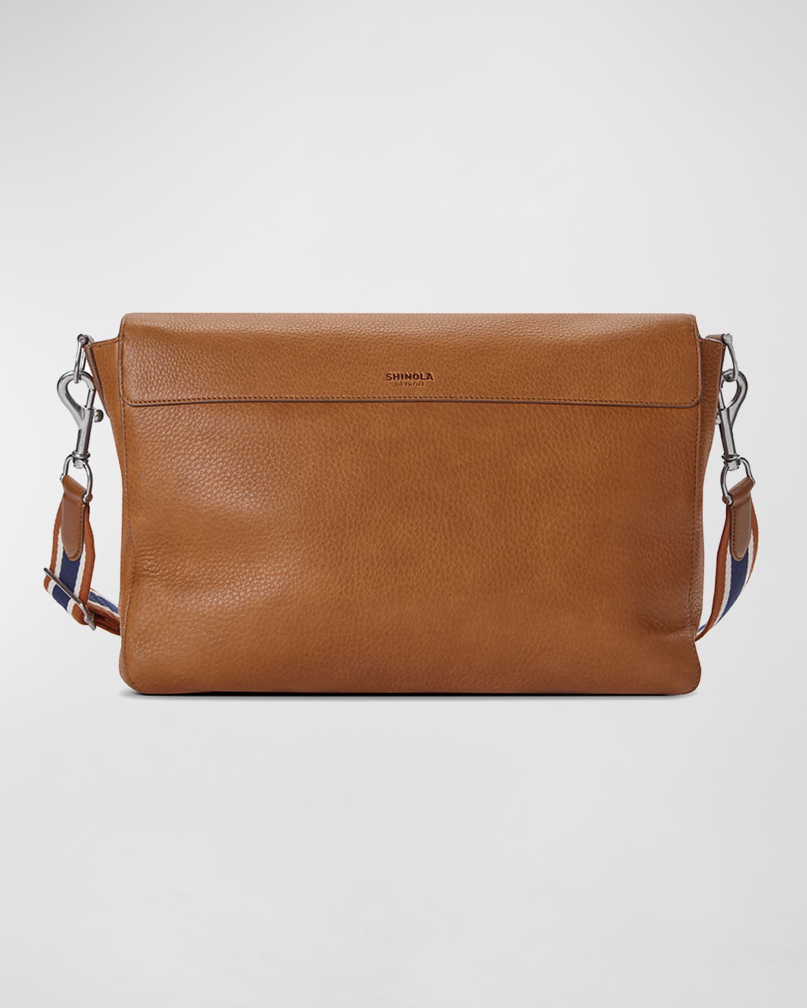 Shinola Men's Canfield Vachetta Leather Relaxed Messenger Bag | Neiman ...